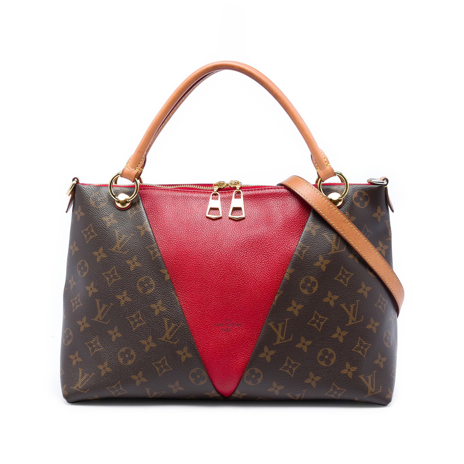 Louis Vuitton Monogram V Tote MM Brown Canvas Shoulder Bag (1 of 6)