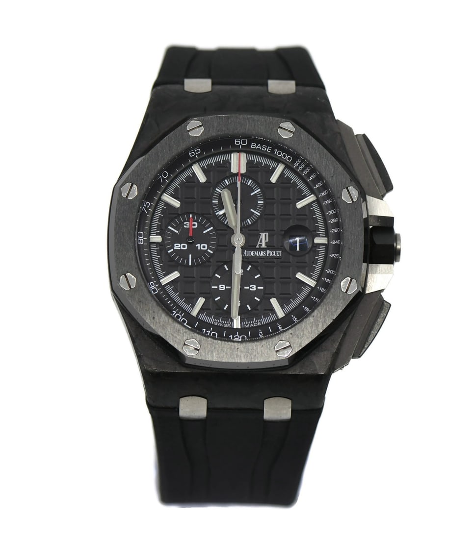 Royal Oak Offshore Carbon Fiber Ref 26400AU Automatic Wristwatch by Audemars Piguet: Royal Oak Offshore Carbon Fiber Ref 26400AU Automatic Wristwatch by Audemars Piguet This is an Audemars Piguet Royal Oak Offshore wristwatch, reference 26400AU. Featuring a 44mm carbon fiber case and 