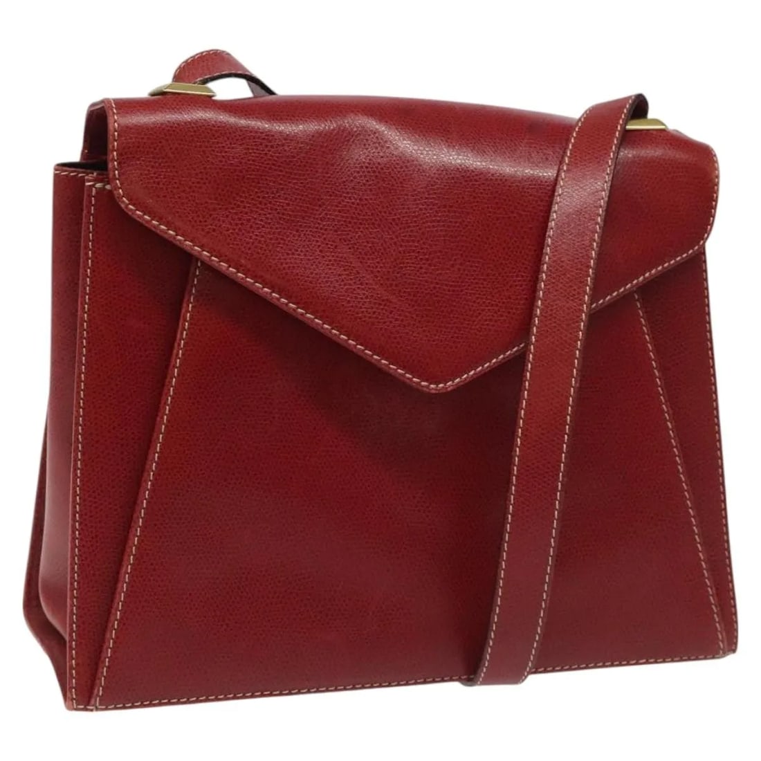 Red Leather Handbag Salvatore Ferragamo Vintage Italy: Red Leather Handbag Salvatore Ferragamo Vintage Italy Vintage Salvatore Ferragamo leather bag in red. This women's piece is presented in good vintage condition with honest wear throughout. The exterio