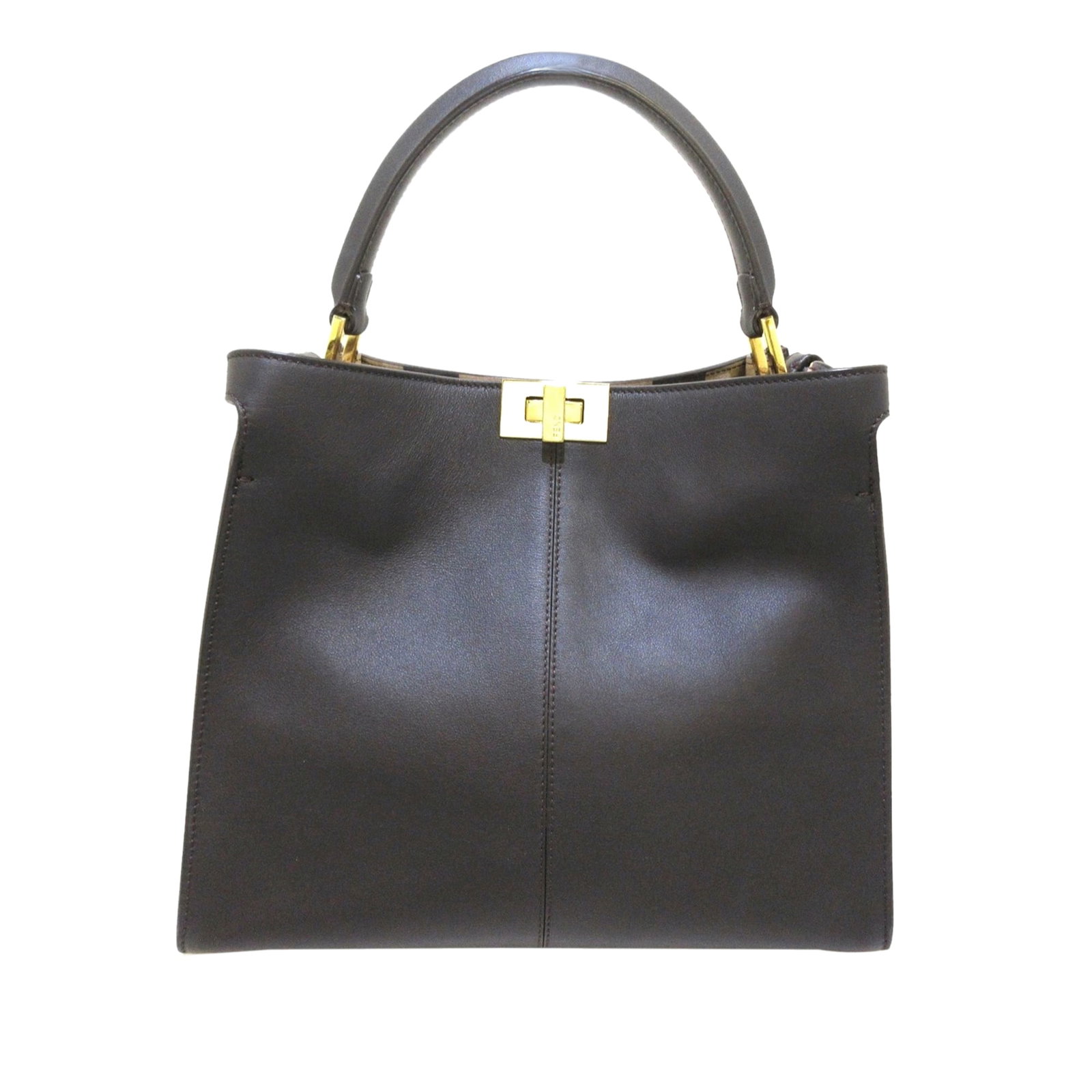 Fendi Peekaboo X Lite Medium Black Leather Satchel (1 of 16)