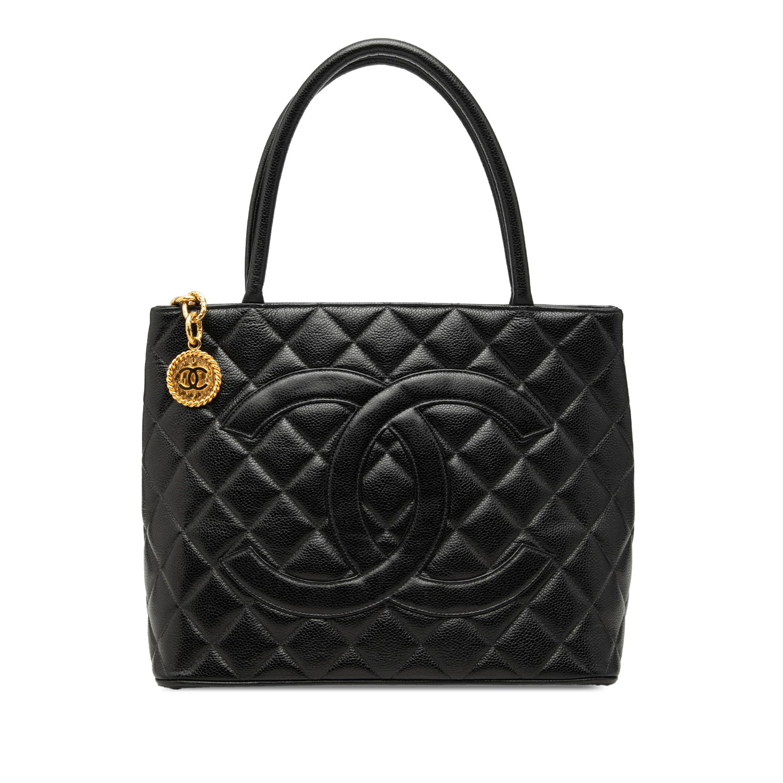 Chanel Medallion Tote Black Caviar Leather Handbag (1 of 8)