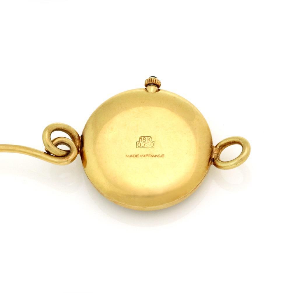 Gucci Vintage 18k Yellow Gold Hand Wound Ladies Watch with Wire Hook Band - 5