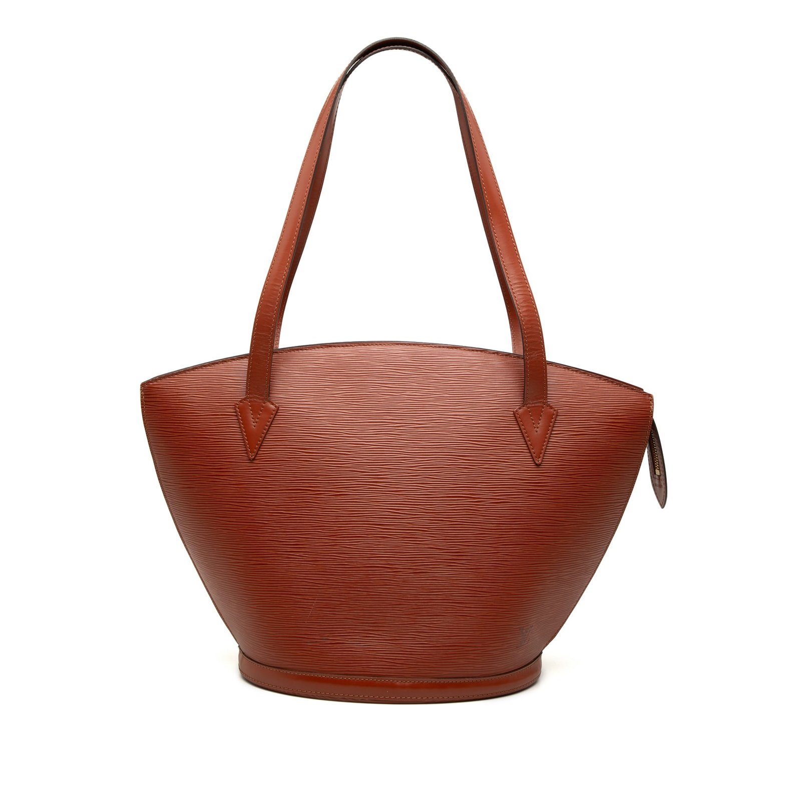 Louis Vuitton Saint Jacques GM Long Strap Epi Leather Bag: Louis Vuitton Saint Jacques GM Long Strap Epi Leather Bag Louis Vuitton Epi Saint Jacques GM Long Strap shoulder bag in brown epi leather with flat leather straps, a top zip closure, and an interior s
