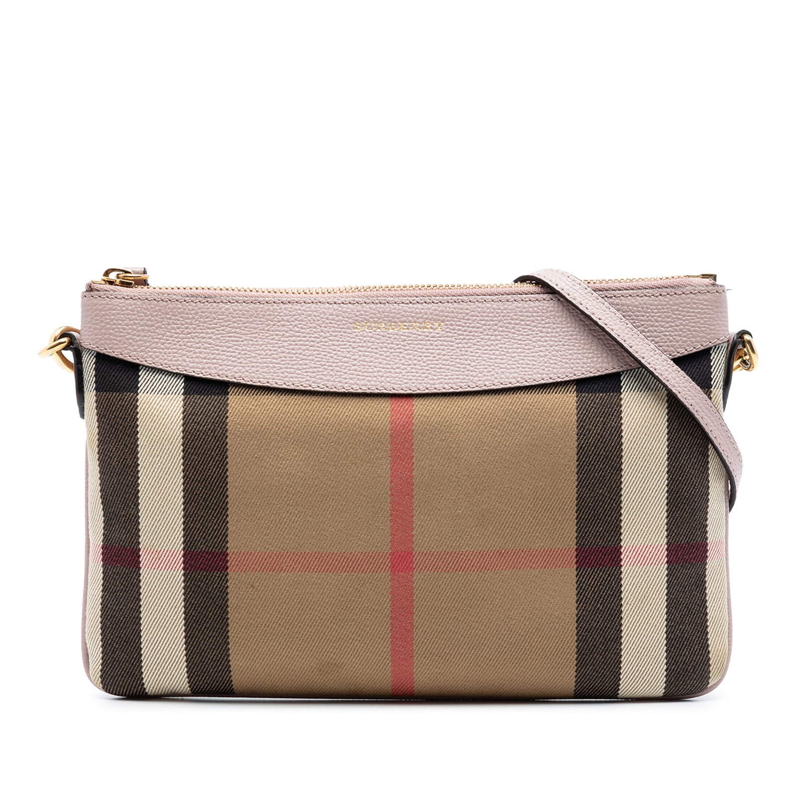 Burberry Peyton canvas crossbody bag with leather trim: Burberry Peyton canvas crossbody bag with leather trim This Burberry House Check Canvas Derby Peyton Crossbody bag features the iconic canvas body with leather trim, complemented by a detachable and a
