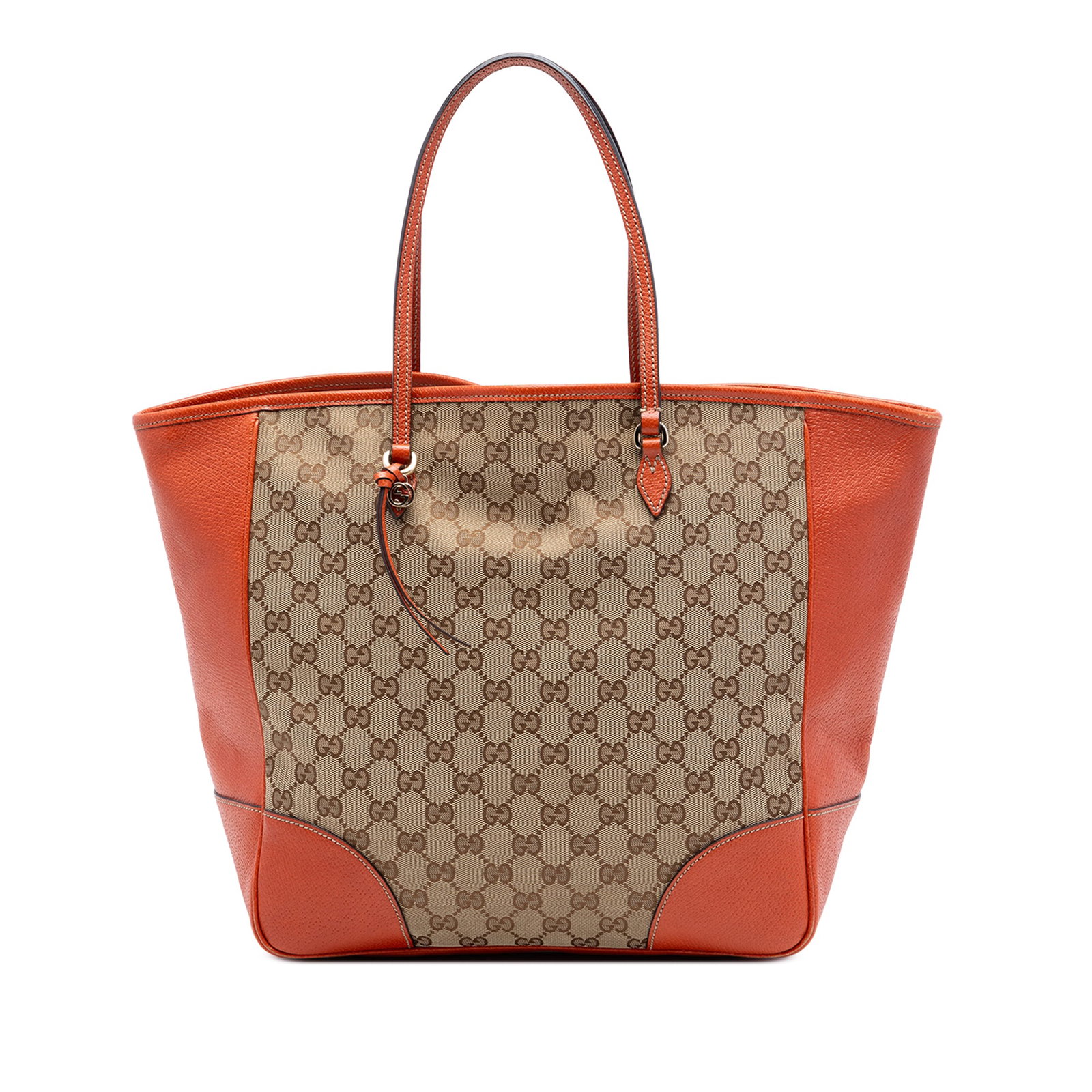 Gucci Bree tote in GG canvas with leather trim (1 of 7)