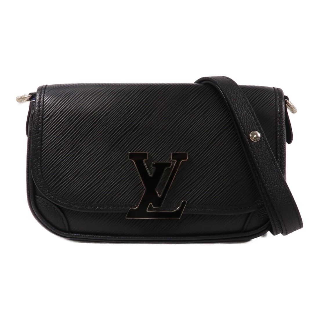 Louis Vuitton Buci M59386 Black Epi Calfskin Shoulder Bag: Louis Vuitton Buci M59386 Black Epi Calfskin Shoulder Bag Louis Vuitton Buci Shoulder Bag, model M59386, in black Epi leather with calfskin trim. It features a shoulder strap, magnetic pocket, one out