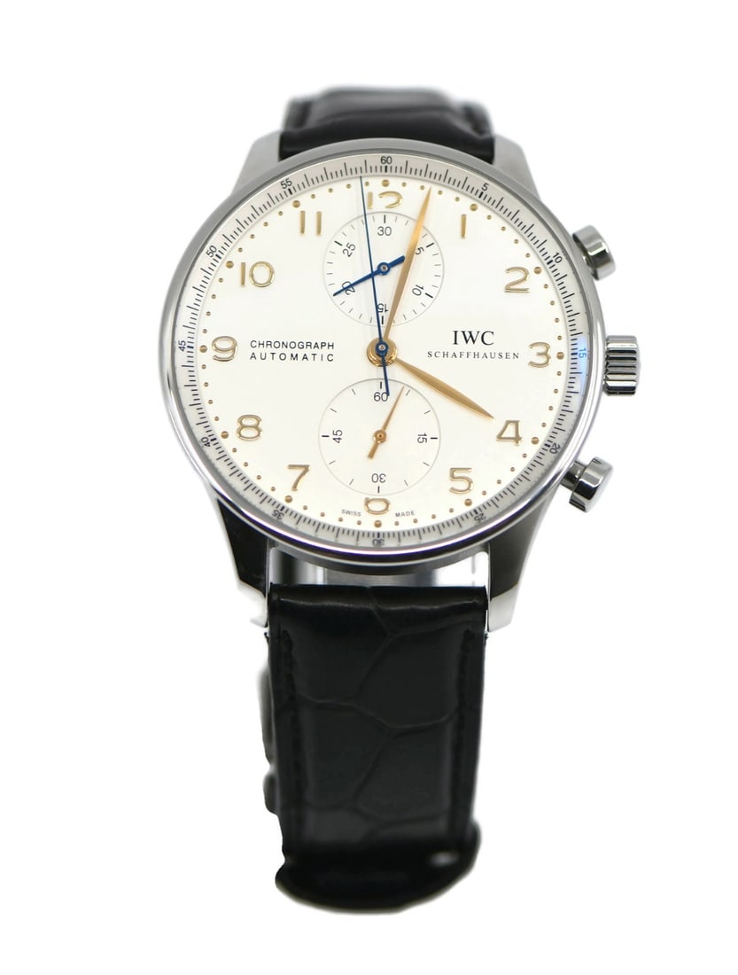 IWC Portuguese IW371445 Automatic Chronograph Watch with Box Papers (1 of 6)