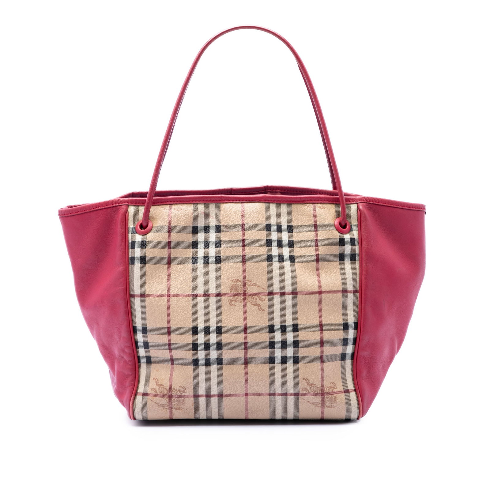 Burberry Canterbury Small Tote Haymarket Check Coated Canvas Calfskin (1 of 6)
