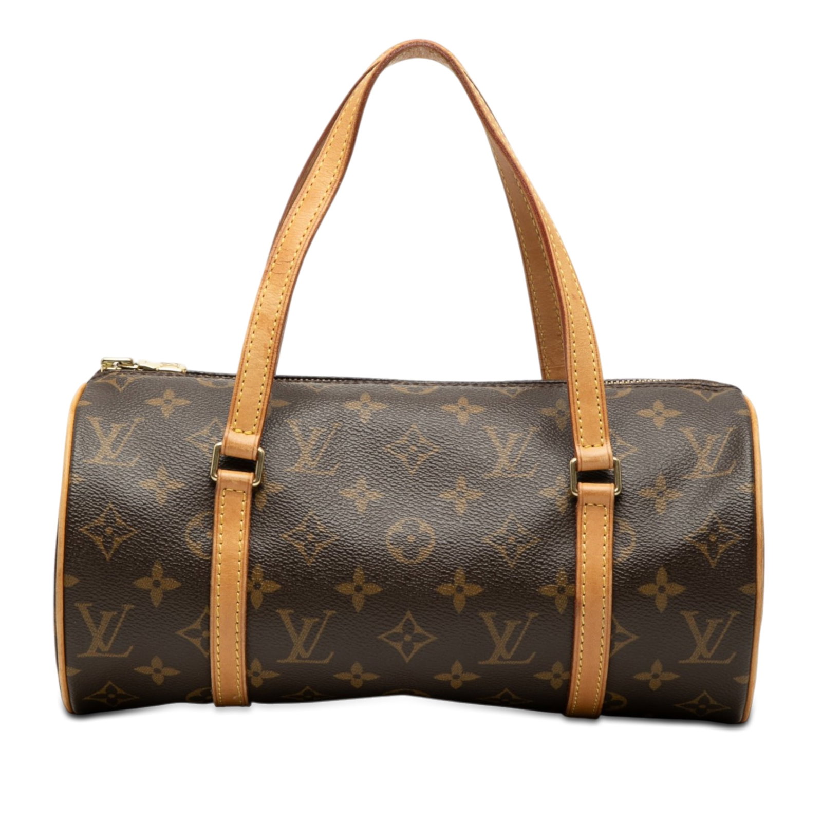 Louis Vuitton Papillon 28 Monogram Canvas Handbag: Louis Vuitton Papillon 28 Monogram Canvas Handbag The Louis Vuitton Monogram Papillon 28 is a brown bag made in France, featuring a monogram canvas body, flat leather handles, and a top zip closure. I