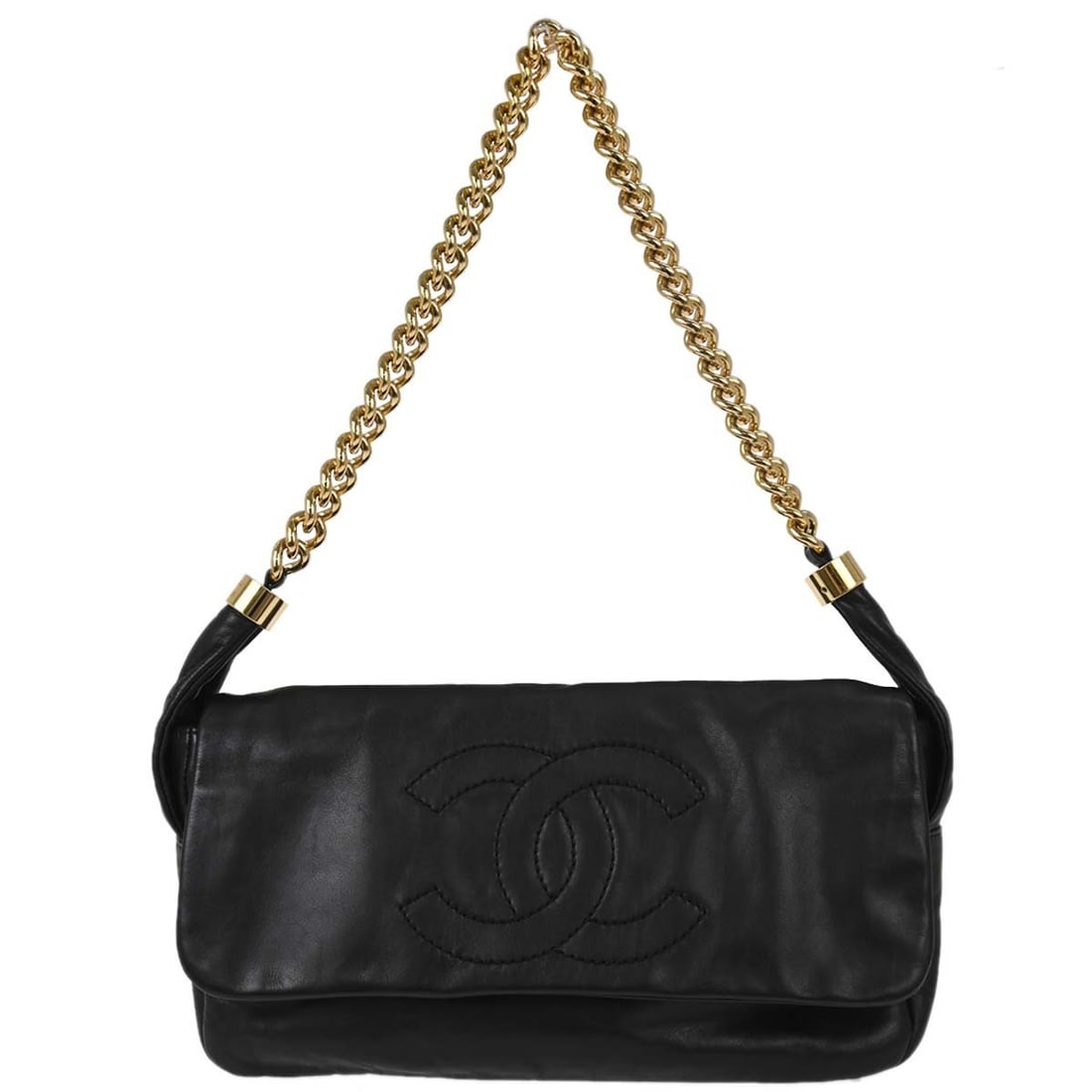 CHANEL Rodeo Drive black lambskin shoulder bag magnetic closure (1 of 15)
