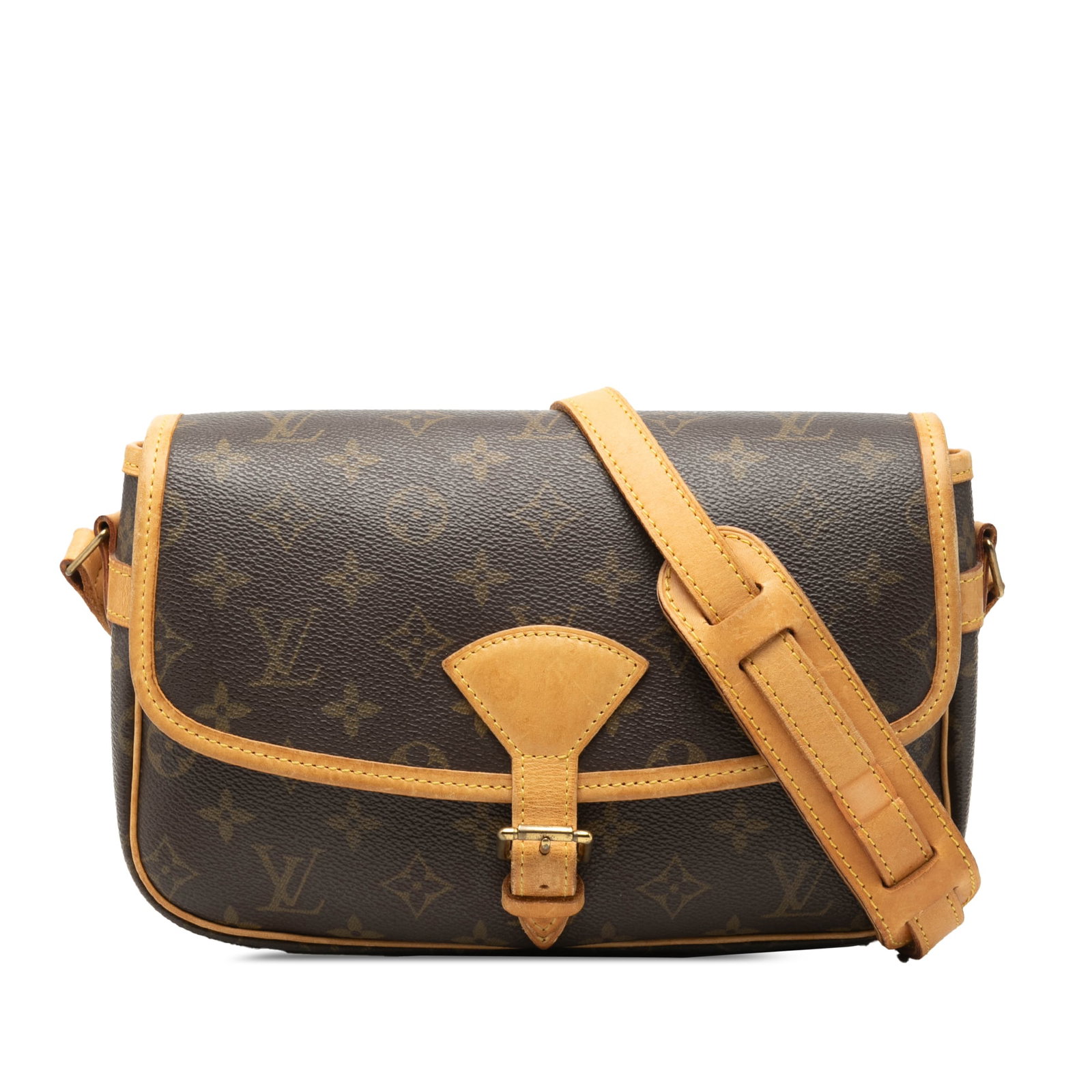 Louis Vuitton Sologne Monogram Canvas Shoulder Bag: Louis Vuitton Sologne Monogram Canvas Shoulder Bag Louis Vuitton Monogram Sologne bag made in France. It features a monogram canvas body with vachetta leather trim, an adjustable flat vachetta leather