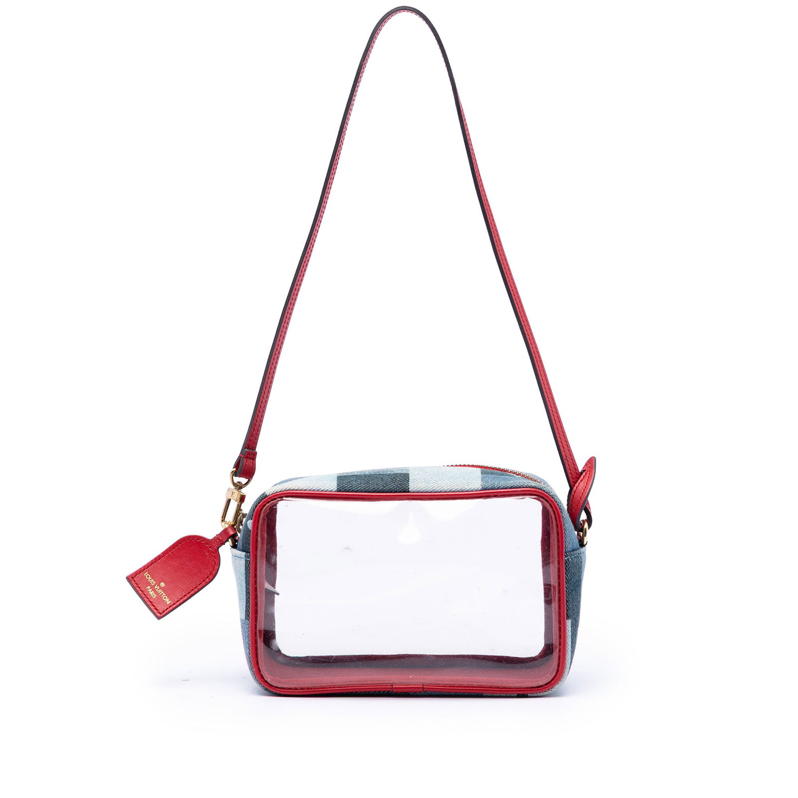 Louis Vuitton Monogram Denim Beach Pouch in Blue Patchwork (1 of 5)