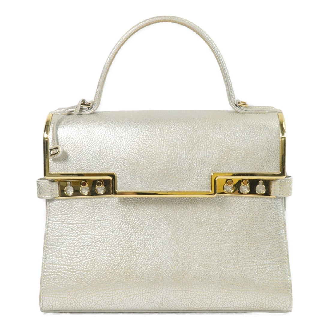 Delvaux Tempete MM Calfskin Handbag Silver Tone Hardware (1 of 17)
