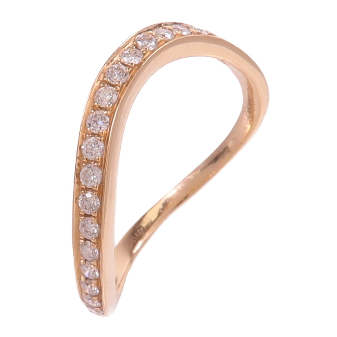 18K Rose Gold Diamond Ring Size 6 0.20ct (1 of 7)