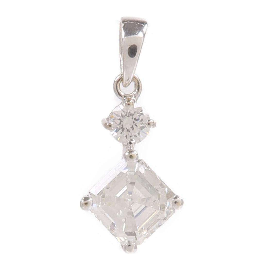 18K White Gold Diamond Pendant Top 1.02ct with Certificate (1 of 7)