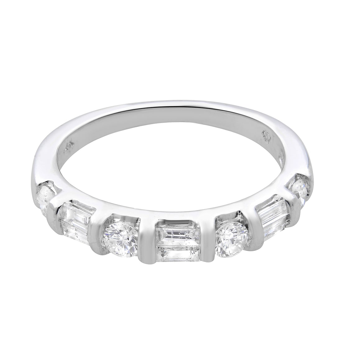 Rachel Koen 14K White Gold Diamond Band Ring 0.75ct Anniversary: Rachel Koen 14K White Gold Diamond Band Ring 0.75ct Anniversary This exquisite diamond band ring by Rachel Koen features a stunning design crafted from solid 14K white gold. It showcases a total carat