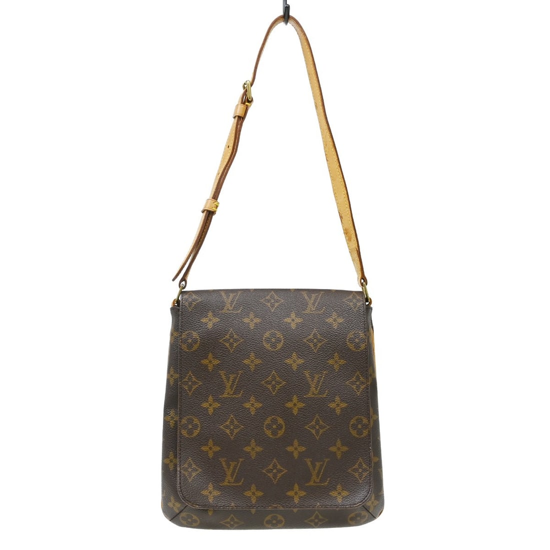 Louis Vuitton Musette Salsa Monogram Canvas Shoulder Bag M51258: Louis Vuitton Musette Salsa Monogram Canvas Shoulder Bag M51258 Vintage Louis Vuitton Musette Salsa short shoulder bag in brown Monogram canvas with leather trim. This medium shoulder bag features a f