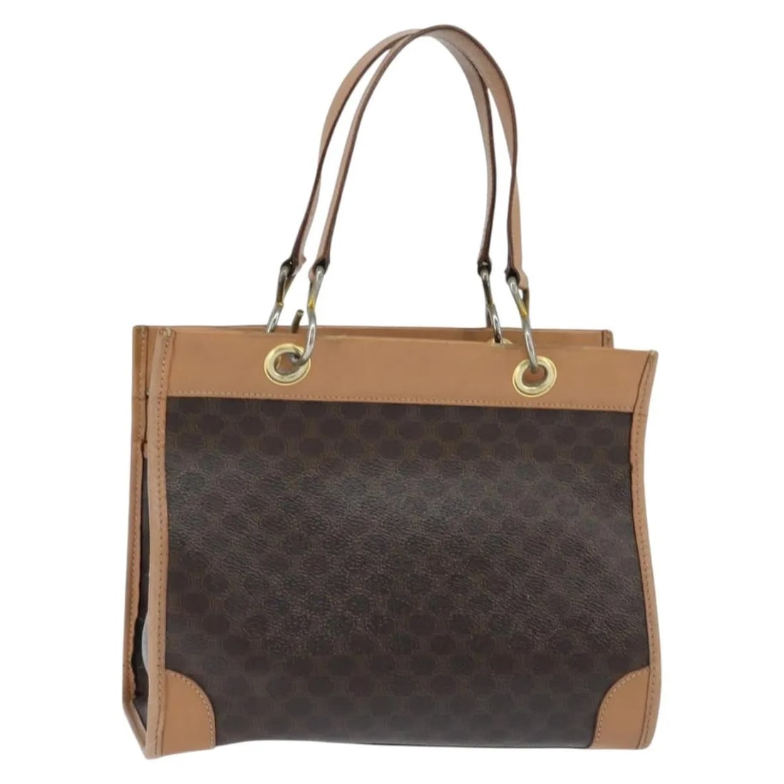 Celine Vintage Macadam Brown Canvas Tote Bag (1 of 18)