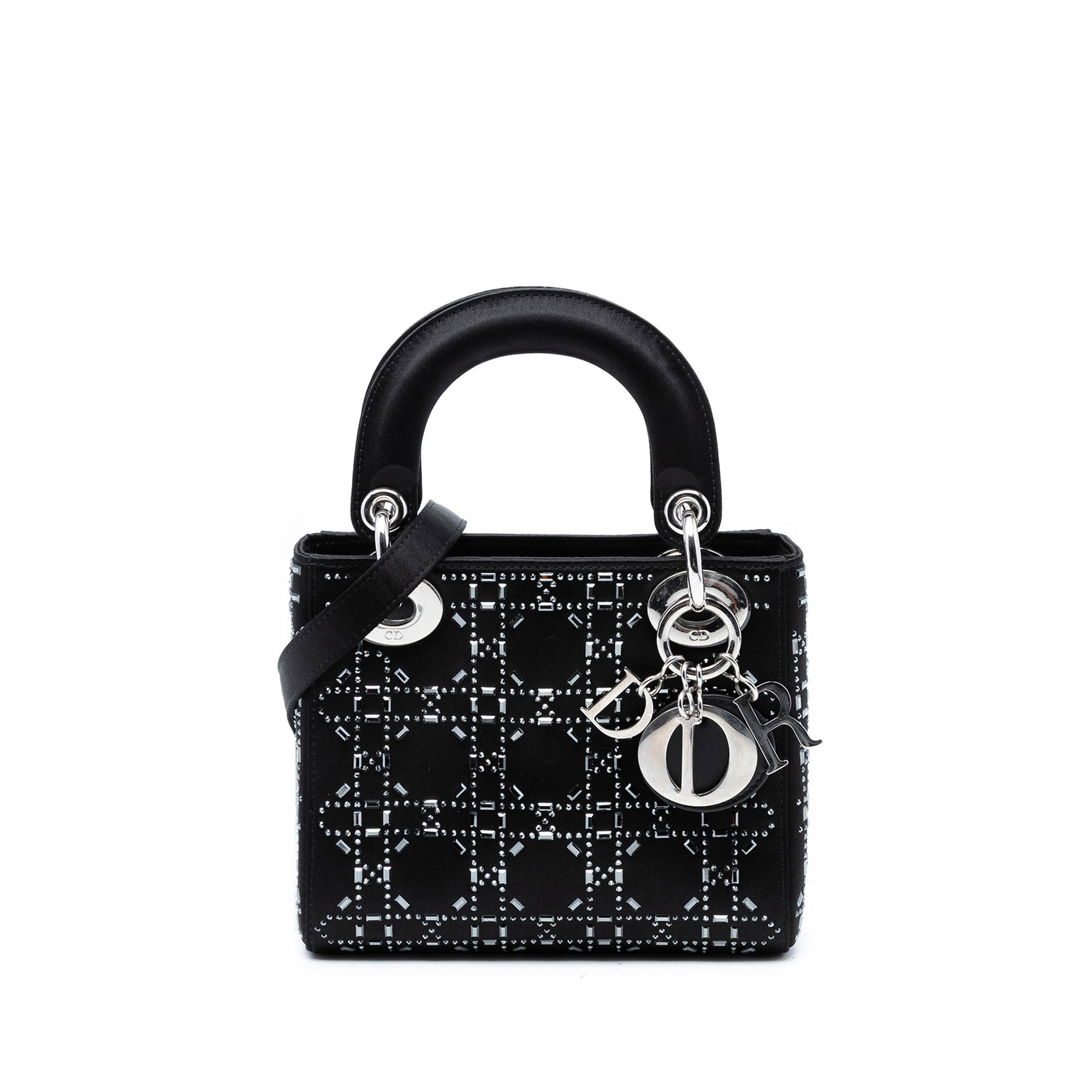 Dior Lady Dior Mini Satin Crystal Embellished Bag (1 of 8)