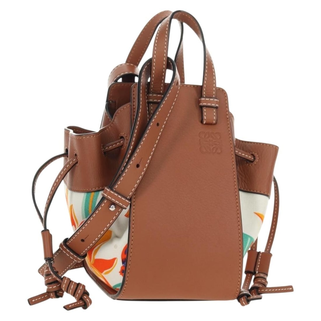 LOEWE Anagram Mini Hammock 2way Leather Hand Bag Brown (1 of 18)