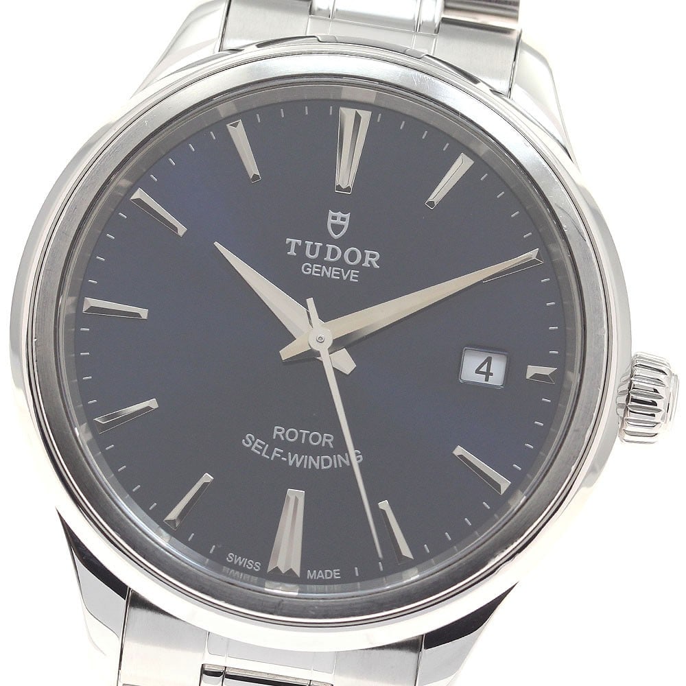 TUDOR Style 12500 Mens Automatic Date Blue Dial Watch: TUDOR Style 12500 Mens Automatic Date Blue Dial Watch TUDOR Style Date men's wristwatch, reference 12500, with automatic movement and date function. This pre-owned watch features a blue dial, stainles
