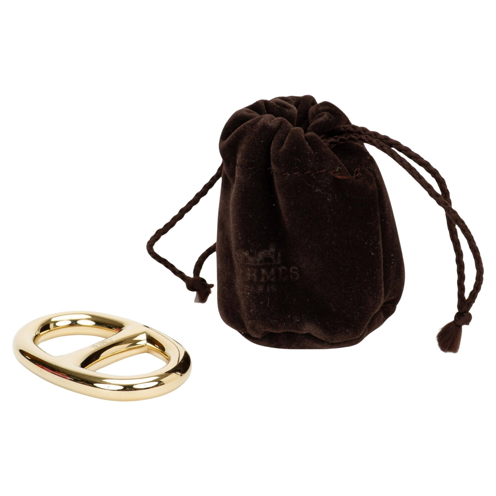 Hermes Chaine d'Ancre Gold Tone Scarf Accessory Ring (1 of 4)