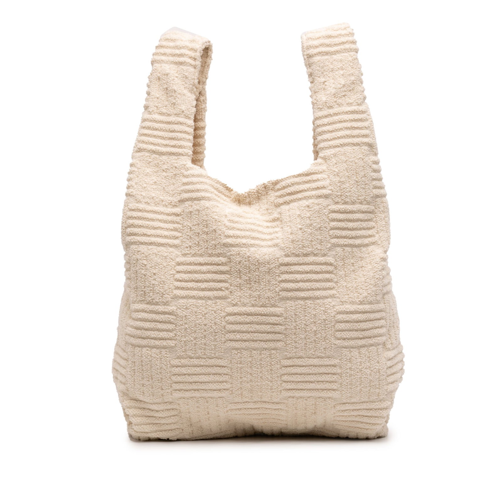 Bottega Veneta Terry Cloth Tote Bag in White Cotton (1 of 6)