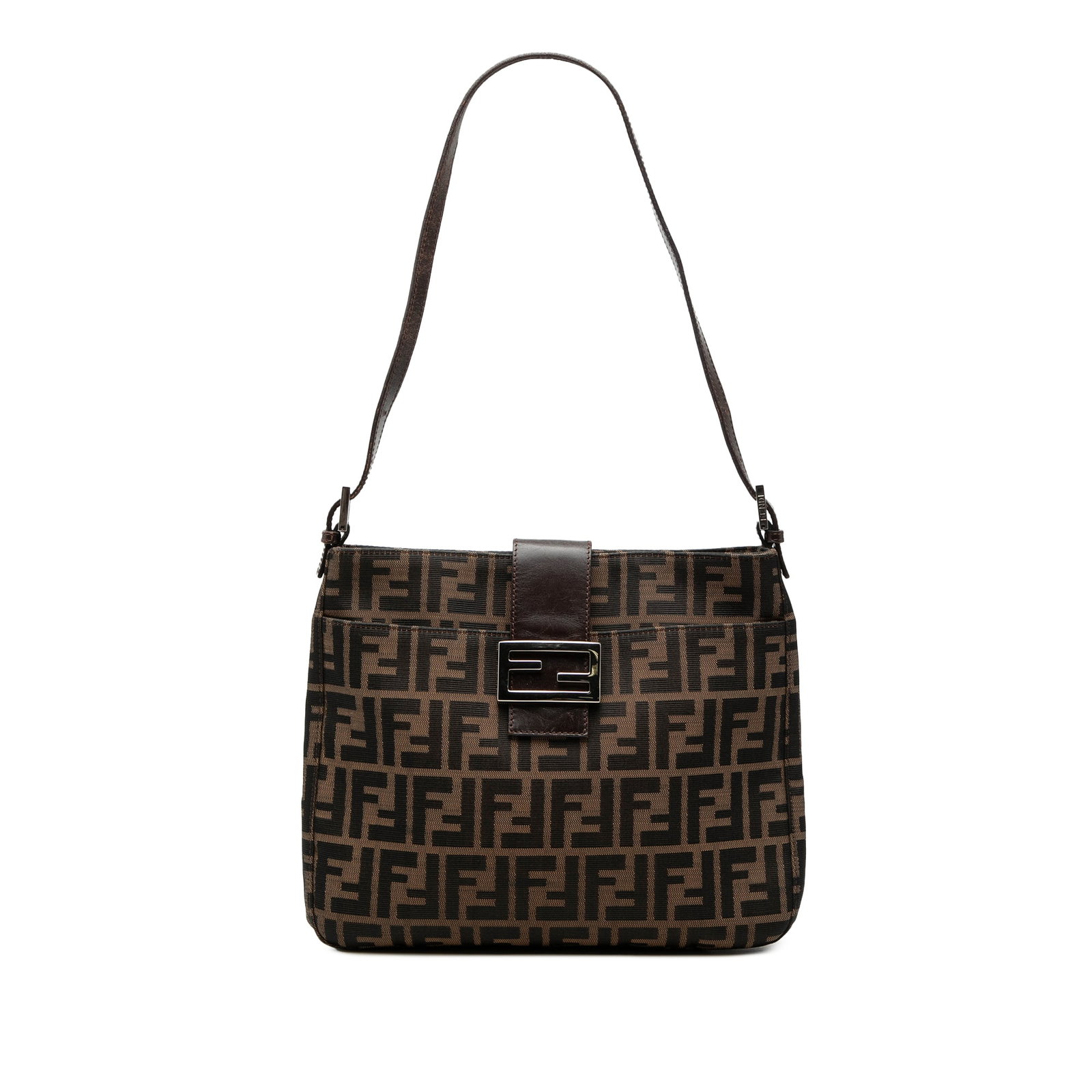 Fendi Zucca canvas brown shoulder bag (1 of 8)