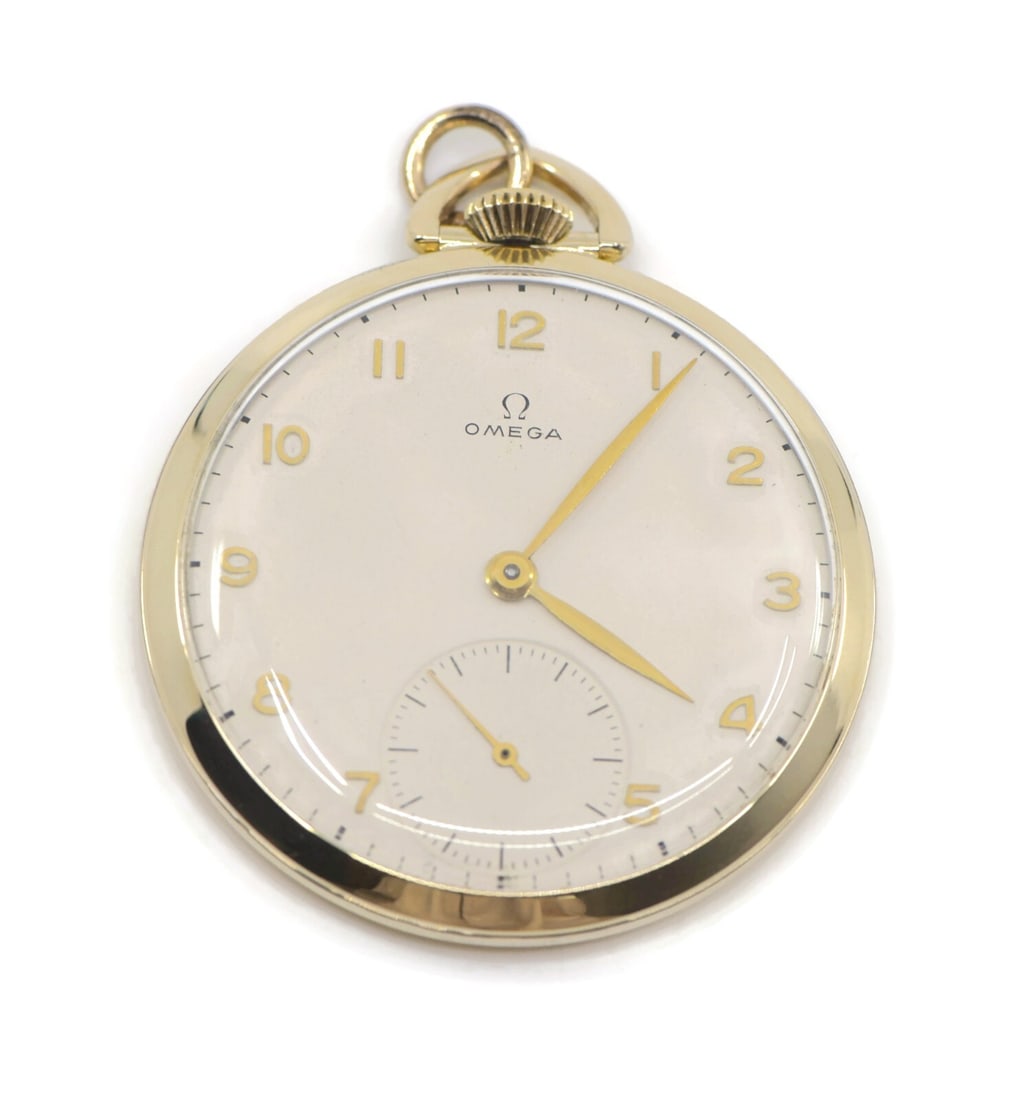 Omega Swiss Manual Pocket Watch 14K Gold Filled 43mm (1 of 2)