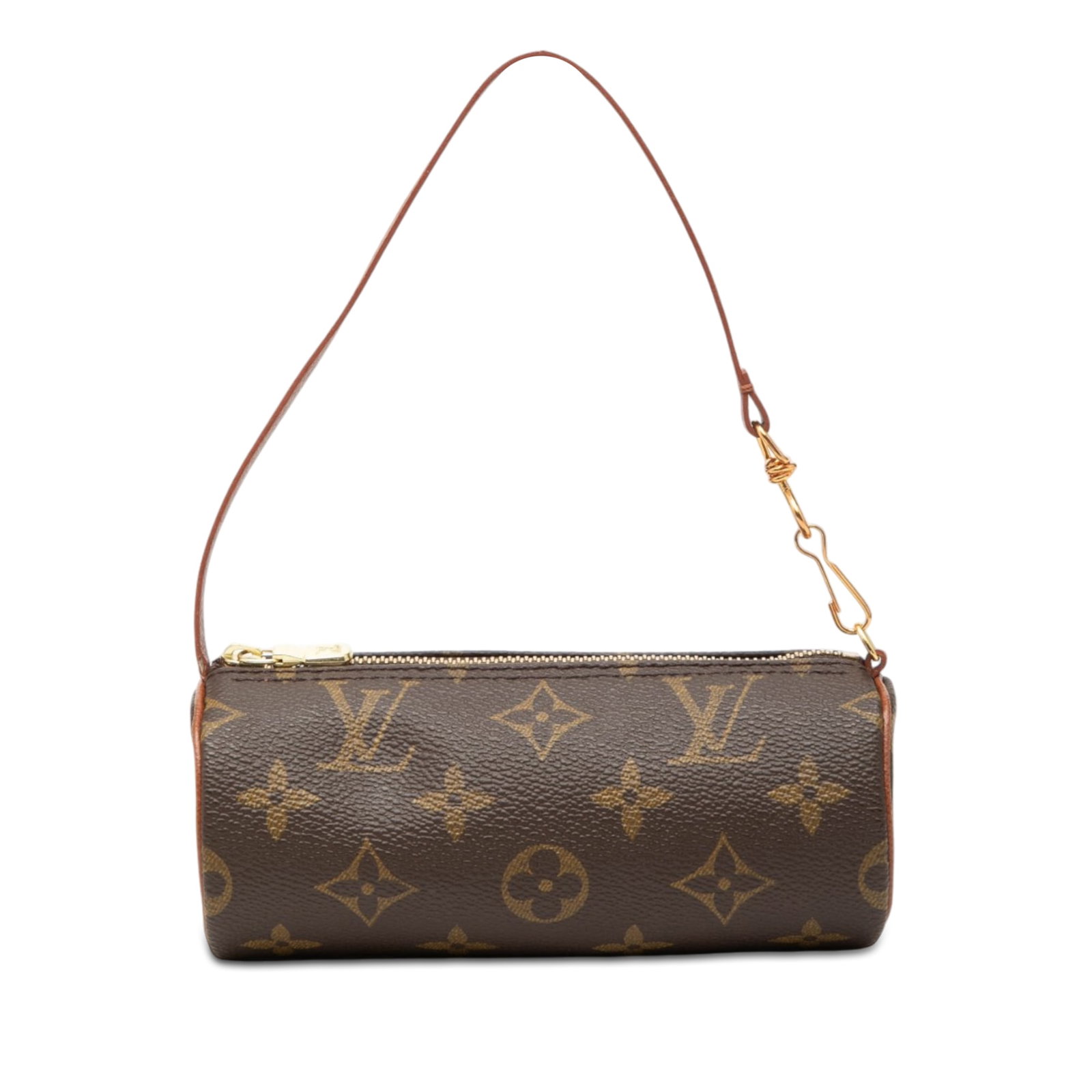 Louis Vuitton Monogram Pochette Papillon Brown Canvas Bag: Louis Vuitton Monogram Pochette Papillon Brown Canvas Bag This Louis Vuitton Monogram Papillon Pochette is crafted with a monogram canvas body, a detachable flat leather strap, and a top zip closure. 