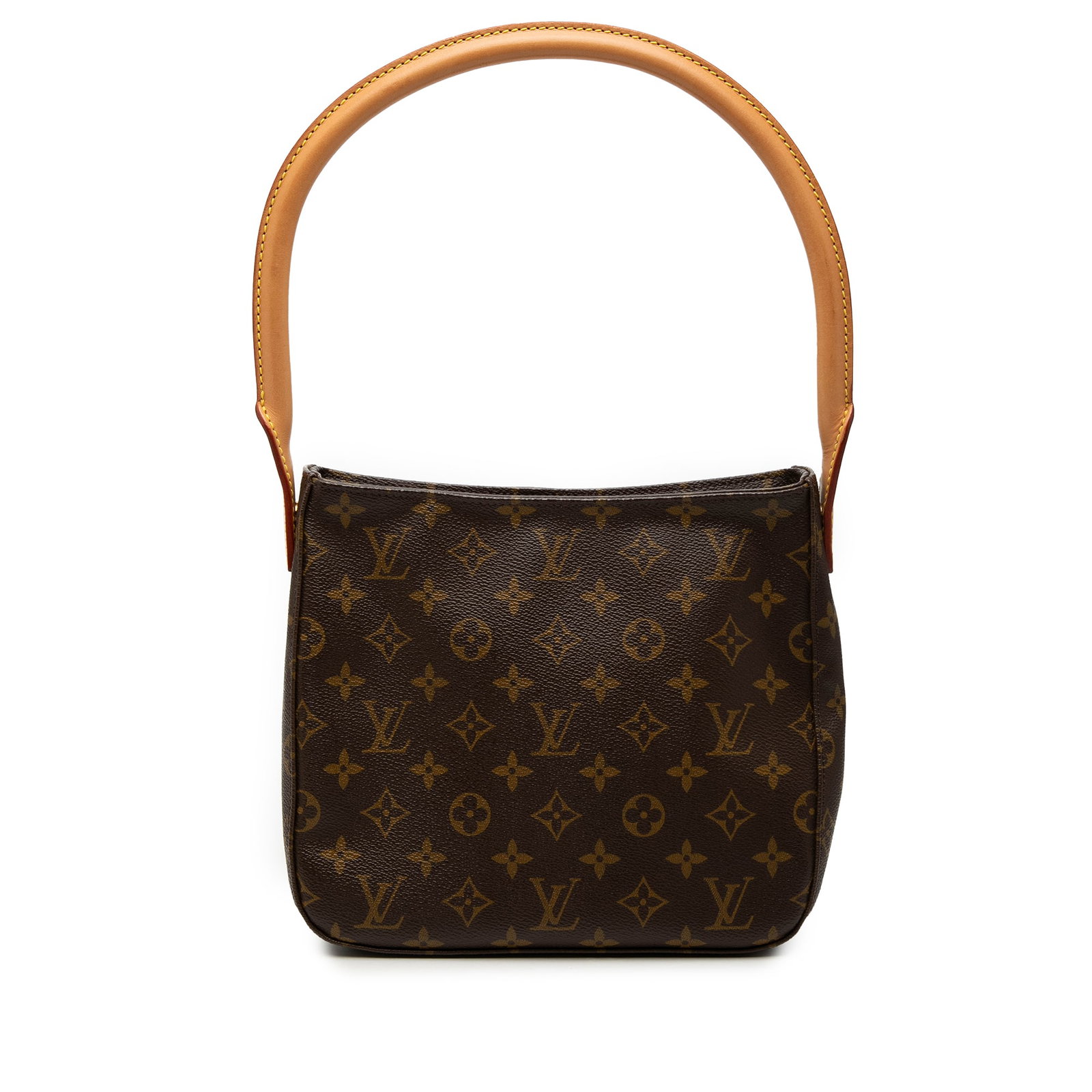 Louis Vuitton Looping MM Monogram Canvas Shoulder Bag: Louis Vuitton Looping MM Monogram Canvas Shoulder Bag This Louis Vuitton Monogram Looping MM bag features the iconic monogram canvas body, a rolled leather shoulder strap, a secure top zip closure, an
