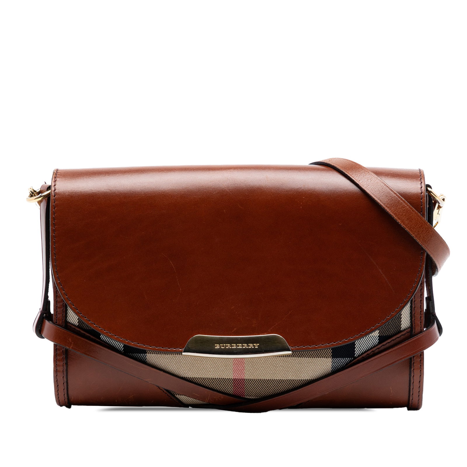 Burberry Abbott House Check Crossbody Leather Canvas Bag: Burberry Abbott House Check Crossbody Leather Canvas Bag This Burberry Leather and House Check Canvas Bridle Abbott Crossbody bag features a combination of leather and canvas materials in a classic br