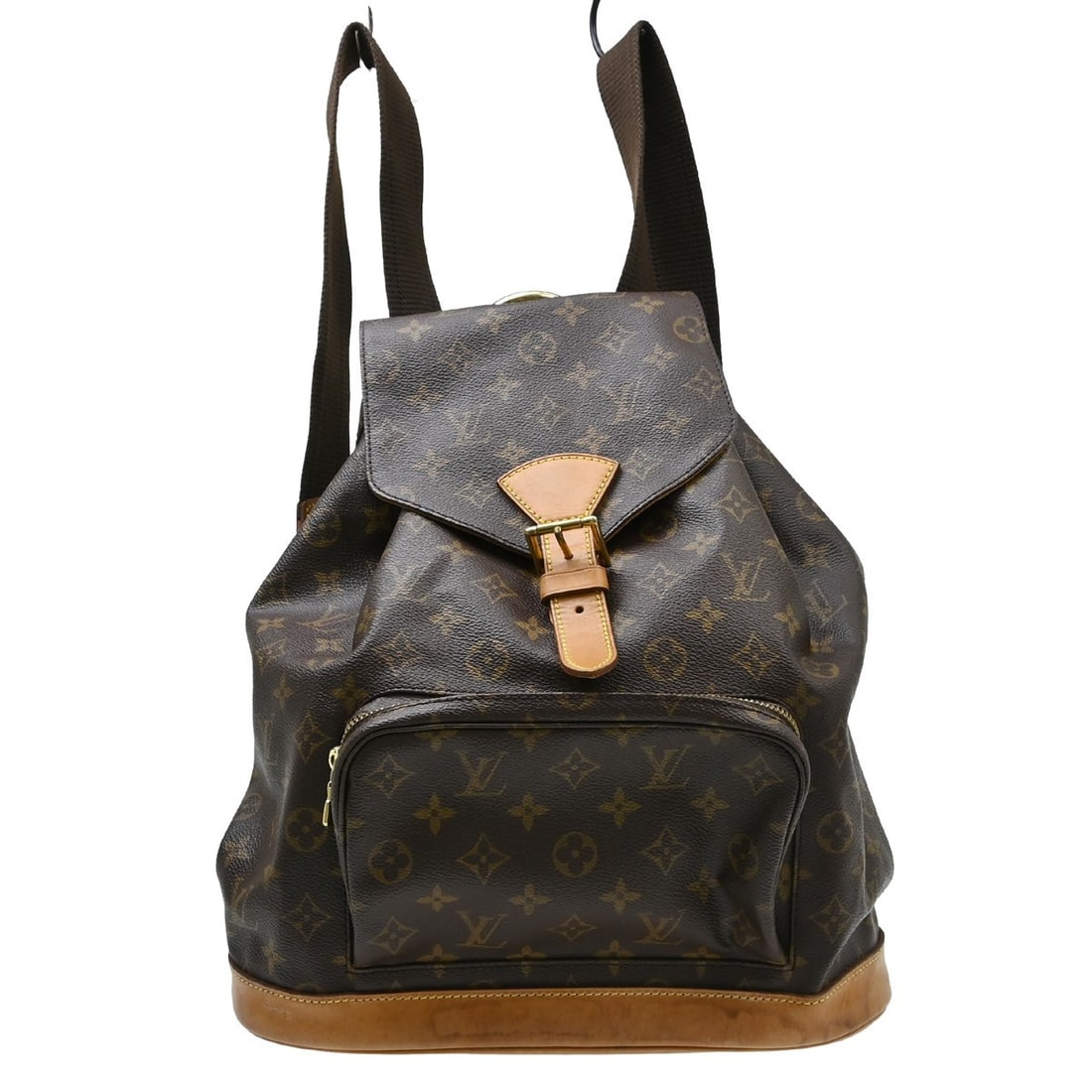 Louis Vuitton M51135 Montsouris GM Monogram Canvas Backpack: Louis Vuitton M51135 Montsouris GM Monogram Canvas Backpack Vintage Louis Vuitton Montsouris GM backpack in brown Monogram canvas with leather trim. This unisex backpack features a buckle and drawstri
