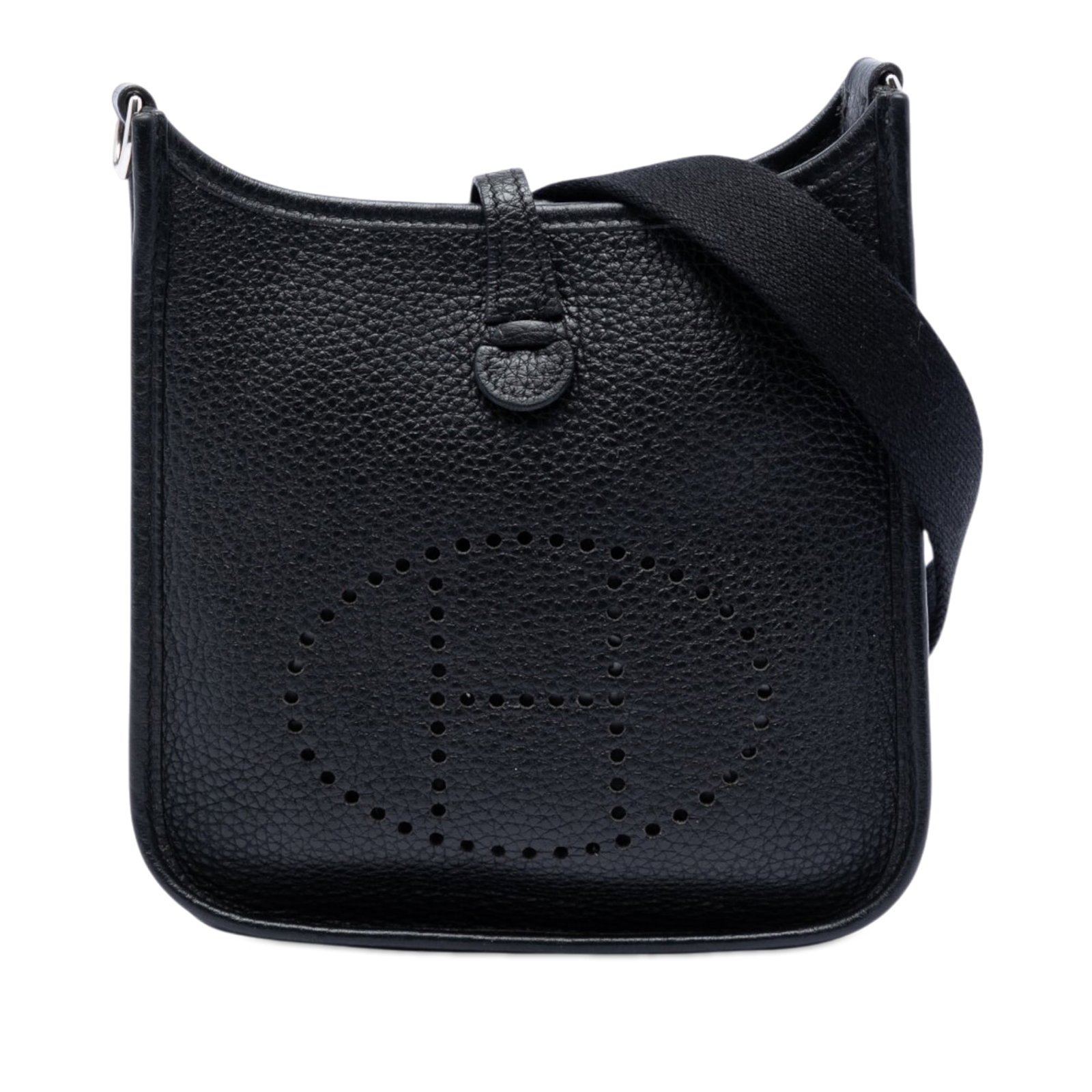 Hermes Evelyne 16 Amazone Clemence Leather Crossbody Bag Noir: Hermes Evelyne 16 Amazone Clemence Leather Crossbody Bag Noir Hermes Clemence Evelyne 16 Amazone shoulder bag in Noir Clemence leather with a detachable flat canvas strap and an open top with strap an
