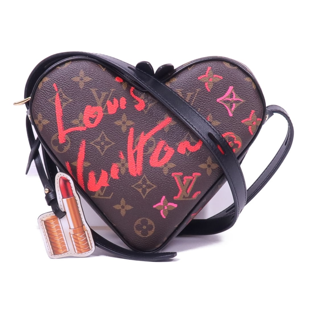 Louis Vuitton Sac Coeur Fall In Love Monogram Shoulder Bag M45890: Louis Vuitton Sac Coeur Fall In Love Monogram Shoulder Bag M45890 Louis Vuitton Sac Coeur Fall In Love shoulder bag in brown Monogram and PVC coated canvas. This model is identified as M45890 and feat