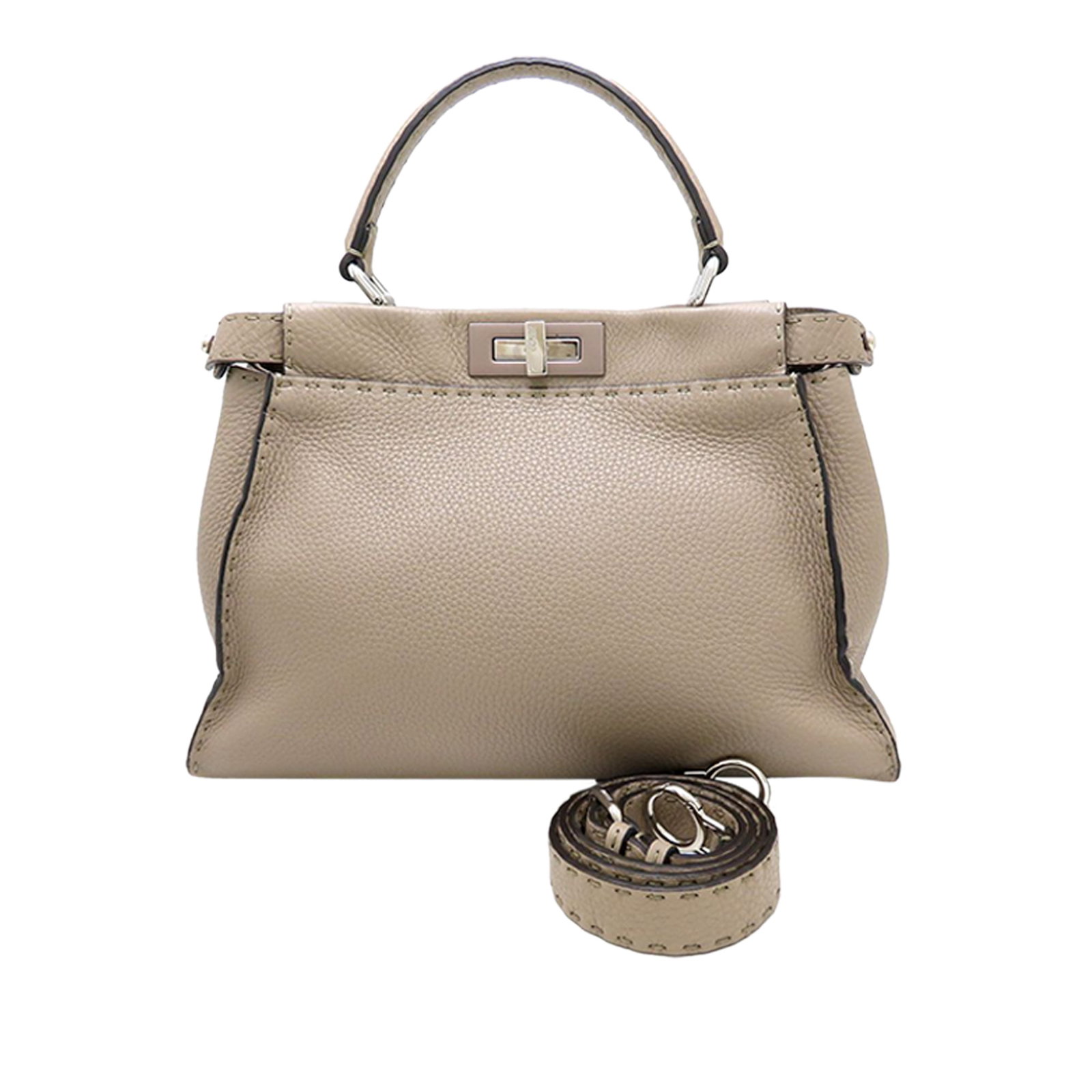 Fendi Selleria Peekaboo Iconic Medium Leather Satchel