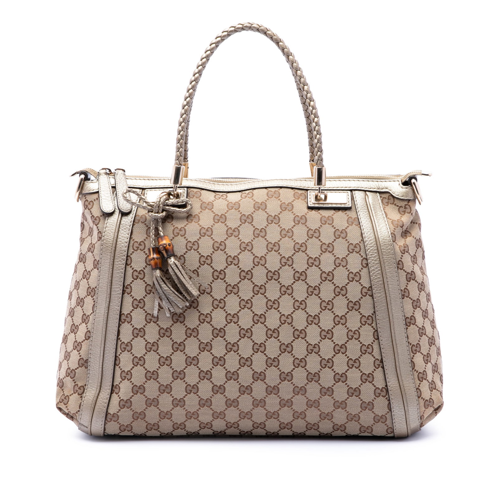 Gucci Bella Convertible Tote in GG Canvas with Leather Trim (1 of 6)