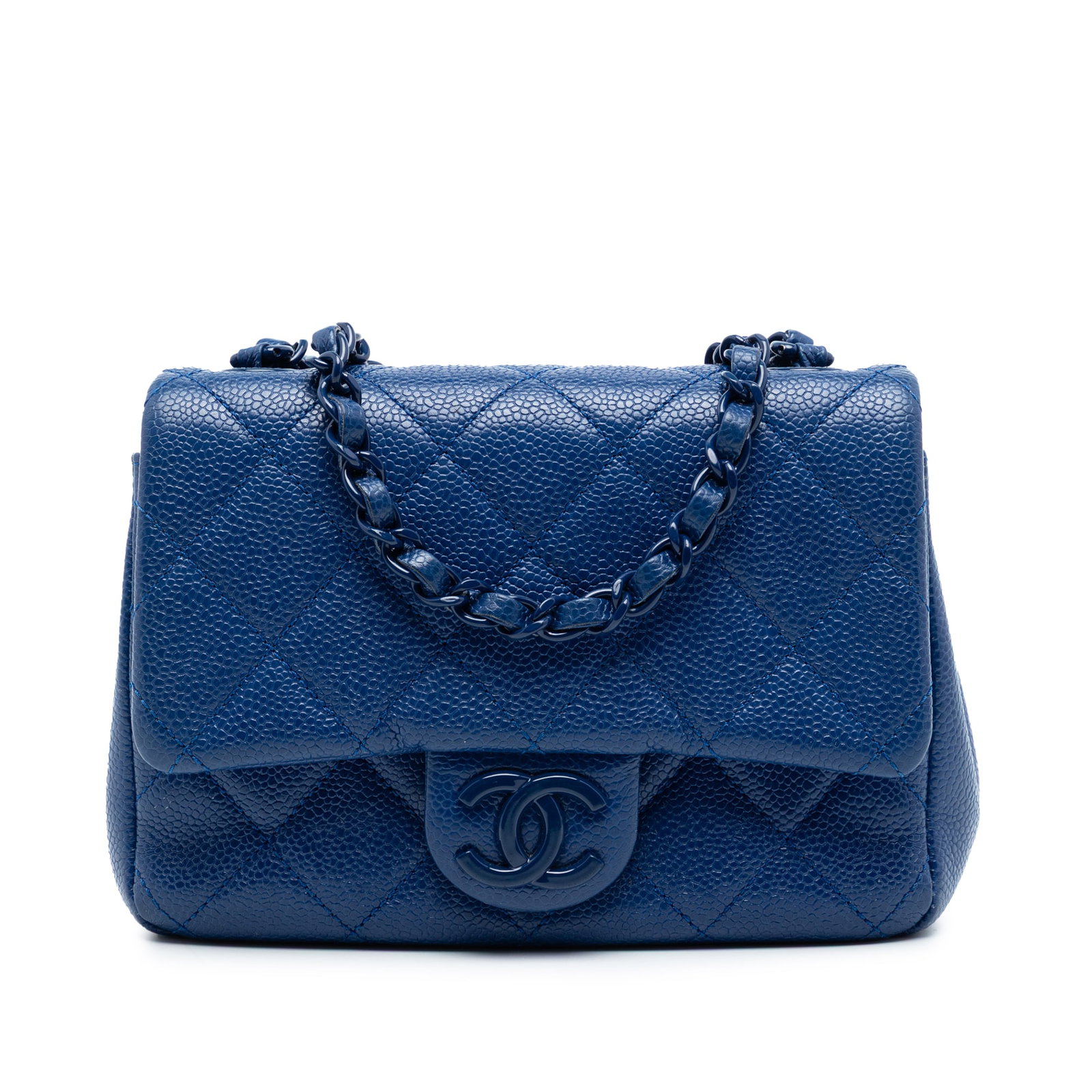 Chanel Incognito Mini Square Blue Quilted Caviar Leather Crossbody Flap Bag (1 of 7)