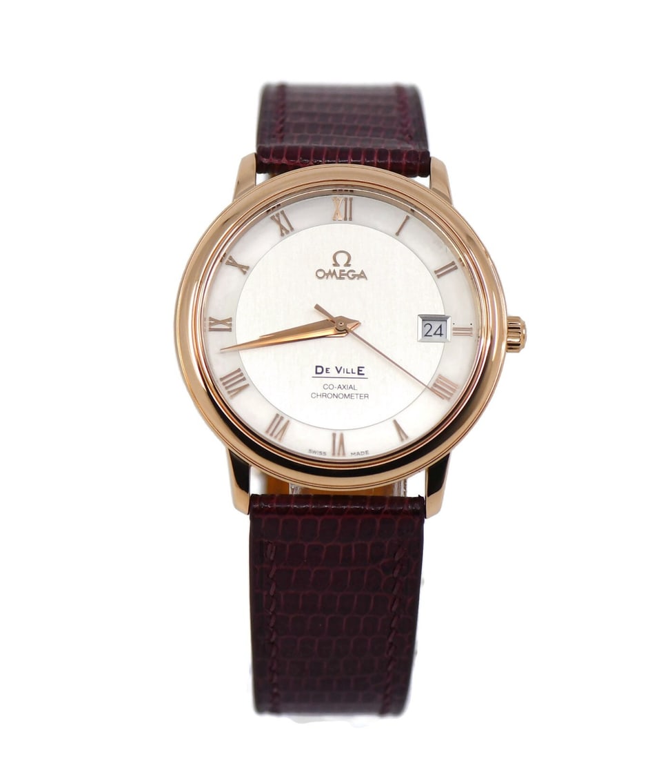 Omega De Ville men's wristwatch 18K rose gold ref 4678.31.02 (1 of 5)
