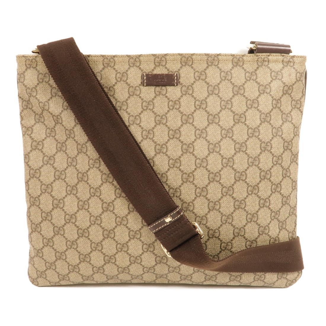 Gucci Model 201446 GG Coated Canvas Brown Shoulder Handbag (1 of 14)