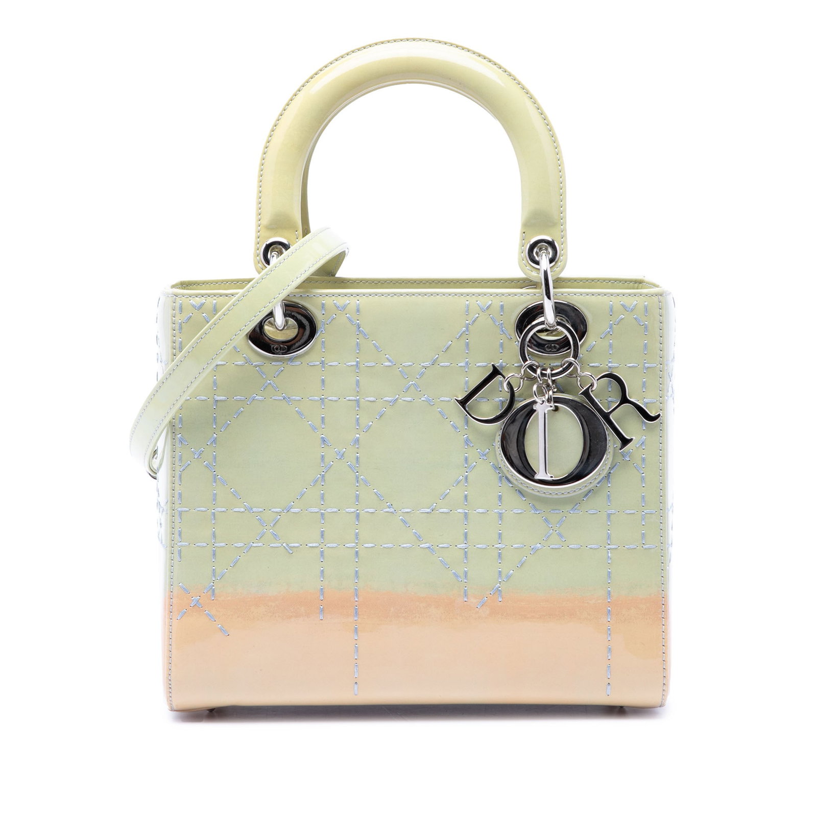 Dior Lady Dior Medium Ombre Patent Leather Cannage Bag