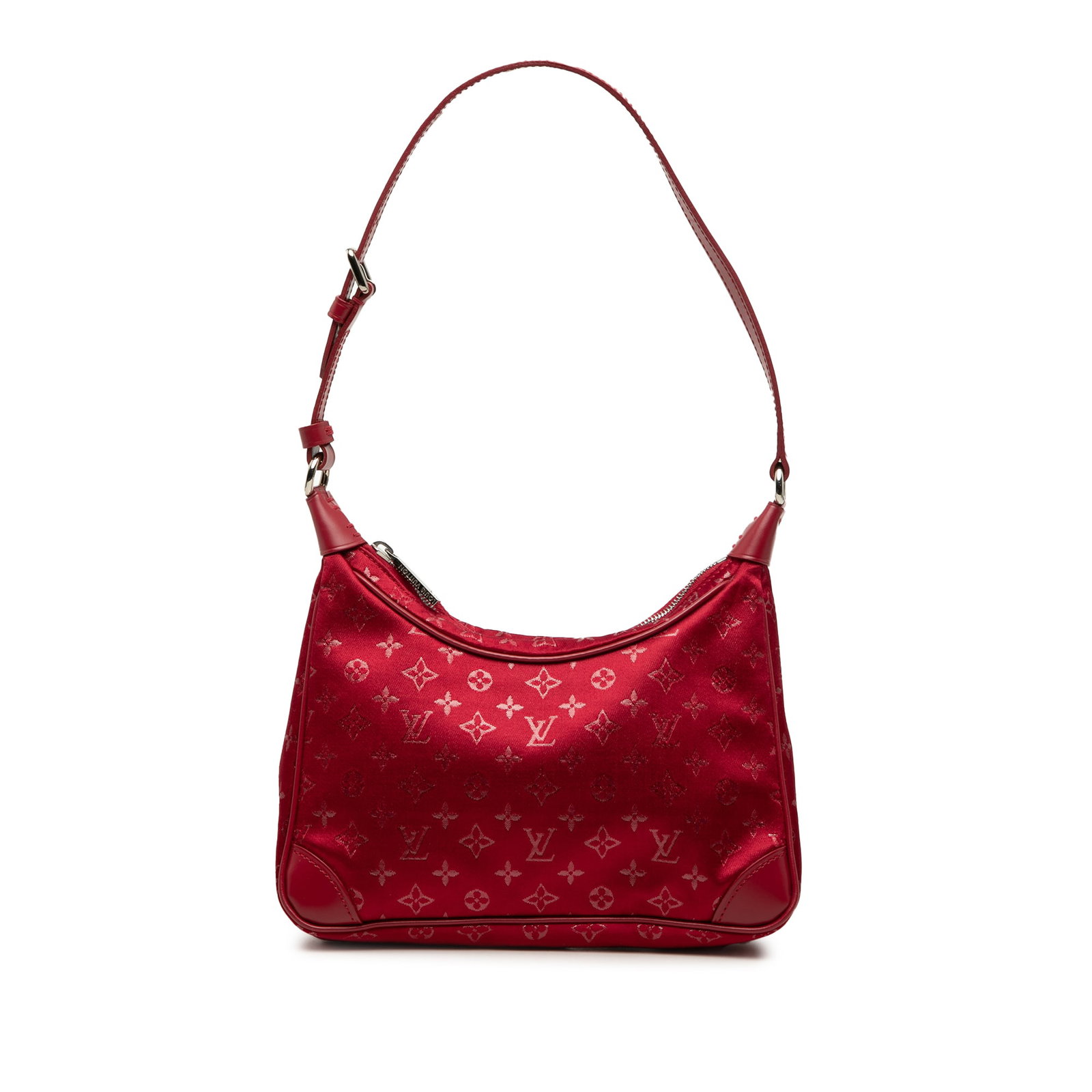 Louis Vuitton Mini Boulogne Red Monogram Satin Shoulder Bag