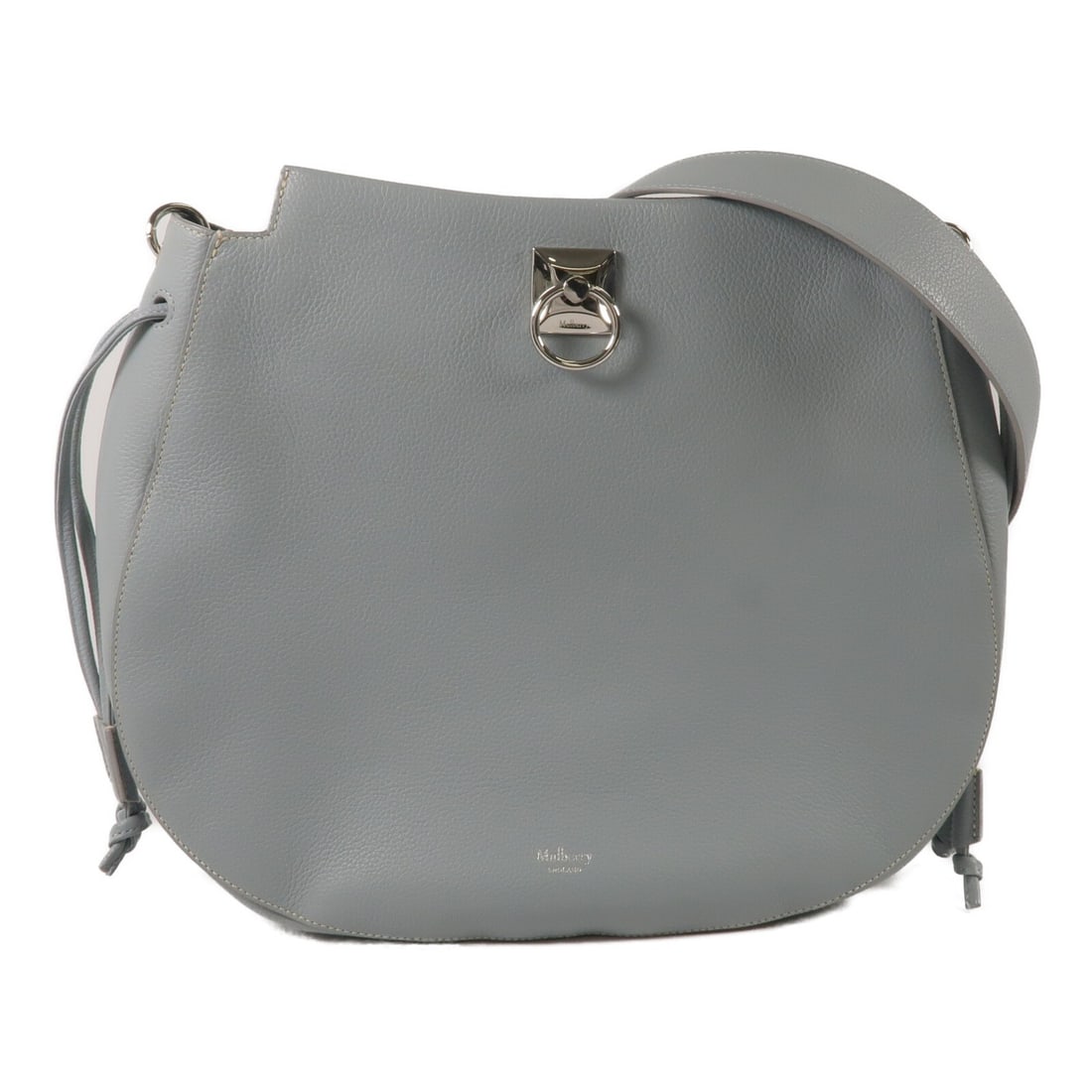 MULBERRY calfskin shoulder bag light blue with strap