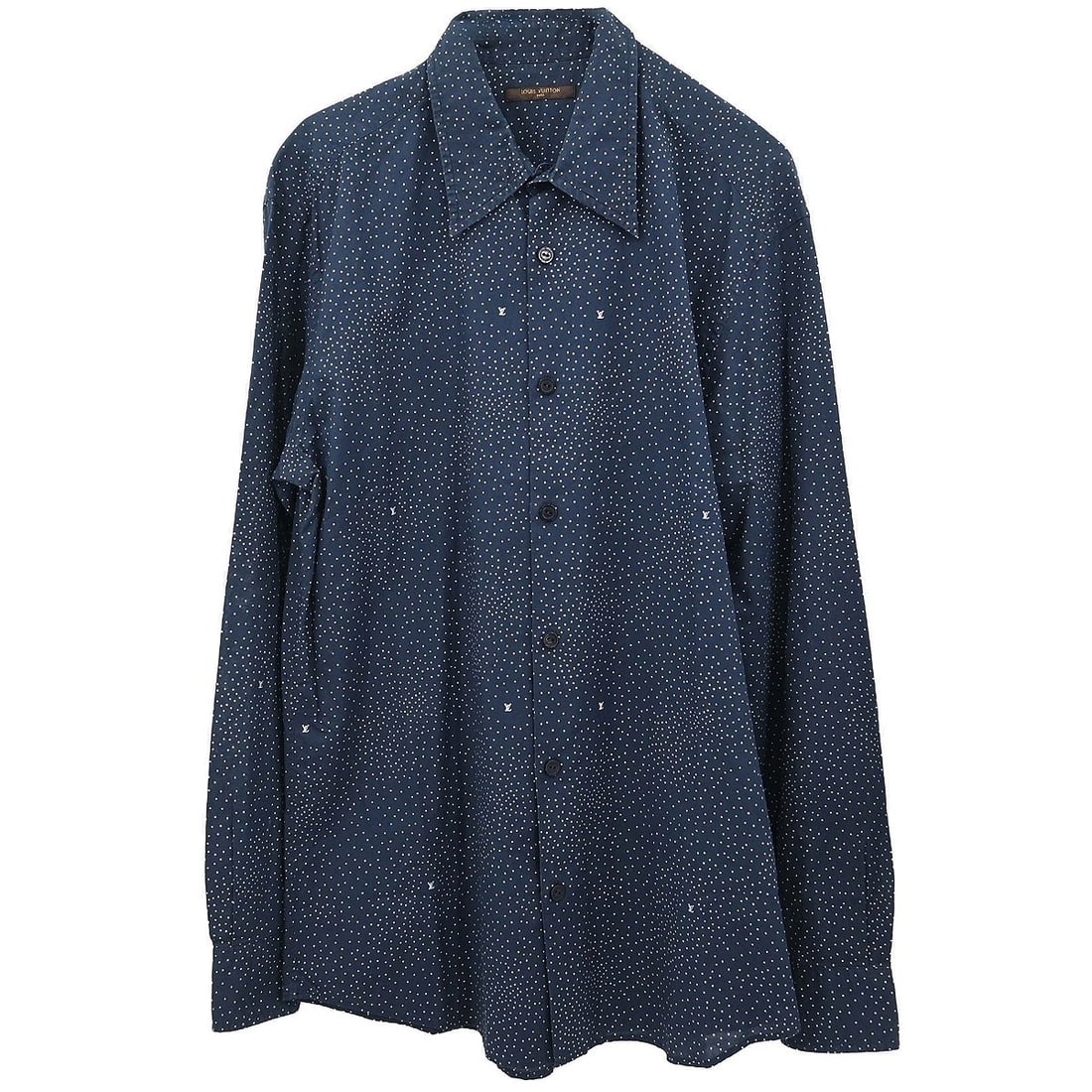 Louis Vuitton Navy Cotton Collared Long Sleeve Blouse Size 42 (1 of 15)