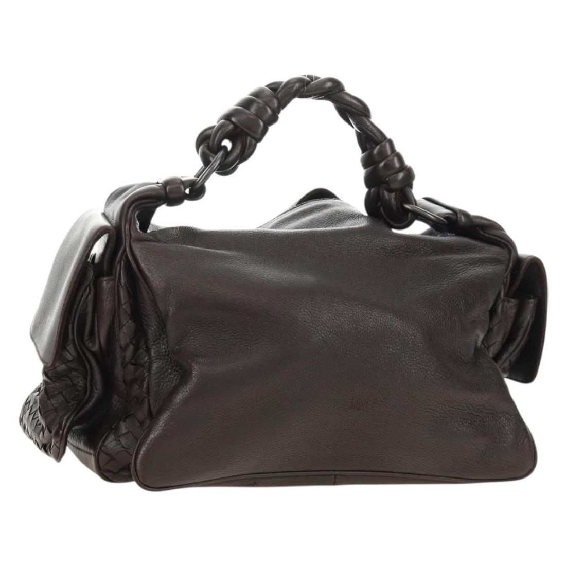 Bottega Veneta Cocker Intrecciato Brown Leather Handbag: Bottega Veneta Cocker Intrecciato Brown Leather Handbag Bottega Veneta Intrecciato Cocker hand bag in brown leather, made in Italy. It comes with a dust bag and features a handle drop of approximately