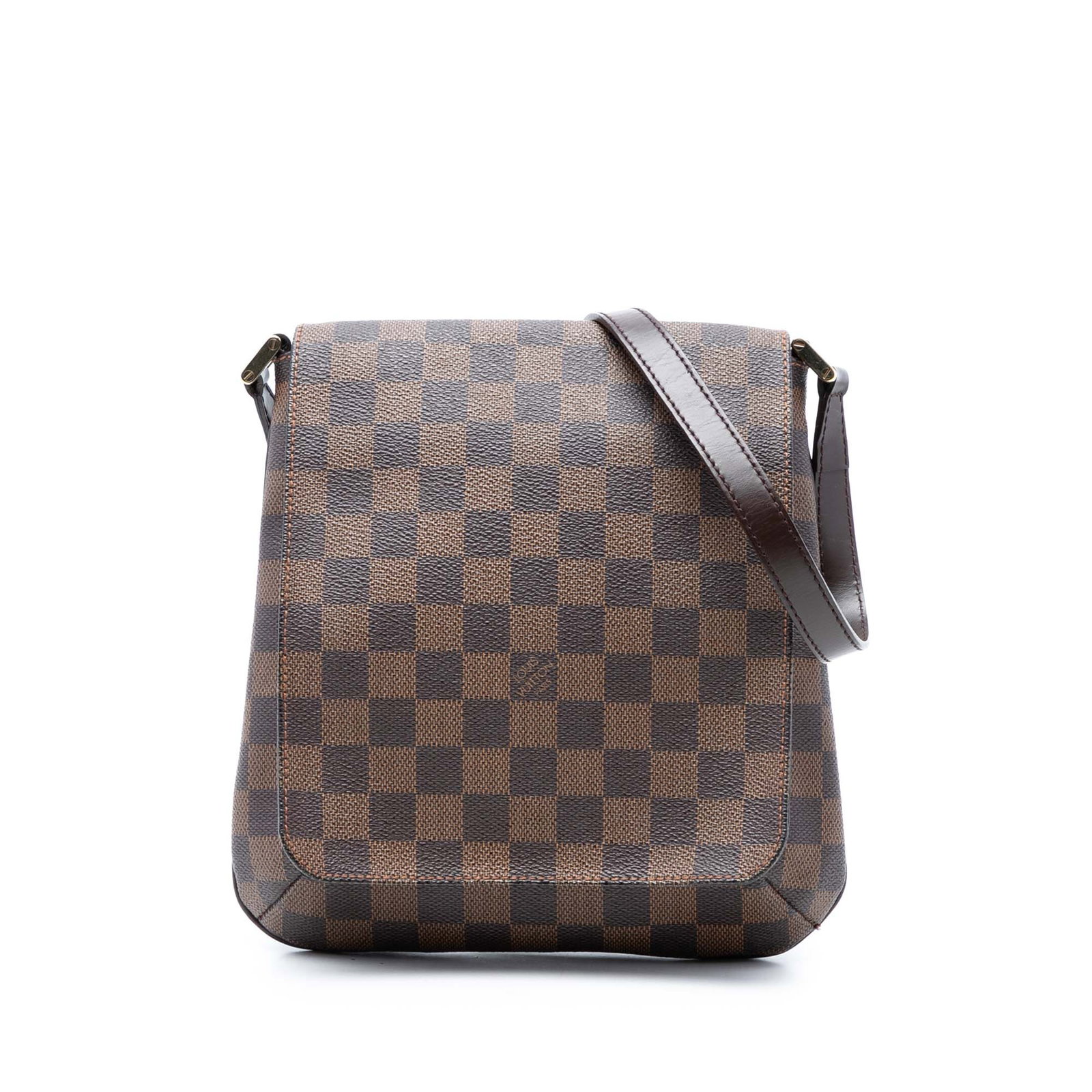 Louis Vuitton Musette Salsa PM Damier Ebene Brown Shoulder Bag: Louis Vuitton Musette Salsa PM Damier Ebene Brown Shoulder Bag The Louis Vuitton Damier Ebene Musette Salsa PM is crafted from signature Damier canvas and features an adjustable flat leather shoulder 