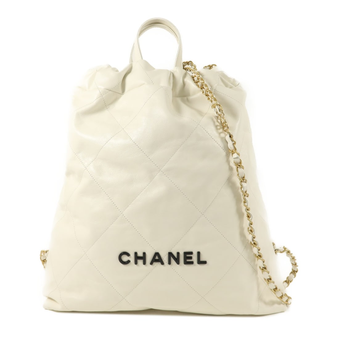 CHANEL Chanel 22 AS3859 White Calfskin Backpack (1 of 16)
