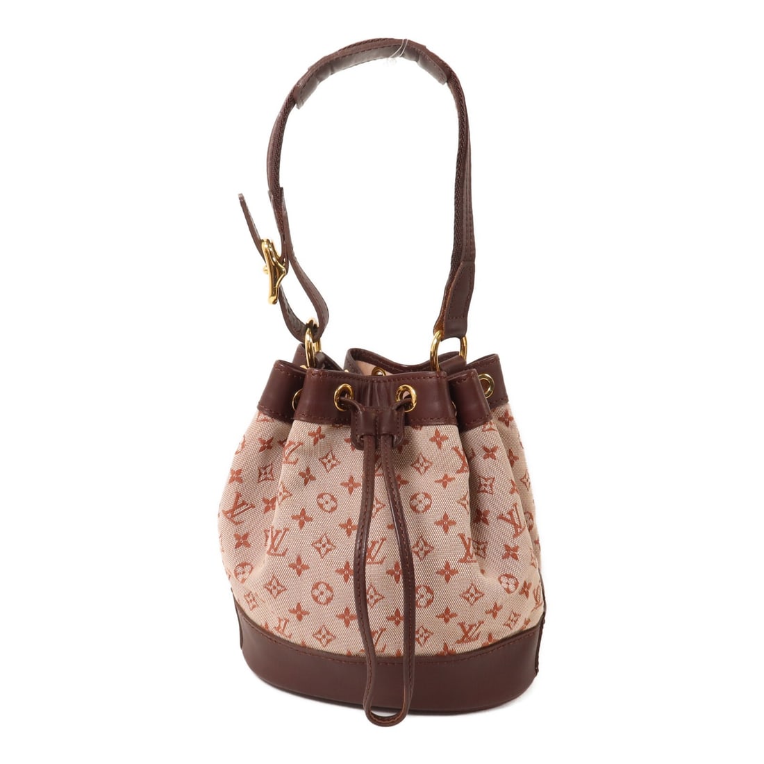 Louis Vuitton Noelie M92686 Mini Lin Shoulder Bag Red Pink: Louis Vuitton Noelie M92686 Mini Lin Shoulder Bag Red Pink A Louis Vuitton Noelie shoulder bag, model M92686, in Monogram Mini Lin and canvas with a RedxPink colorway. It features gold-tone hardware a