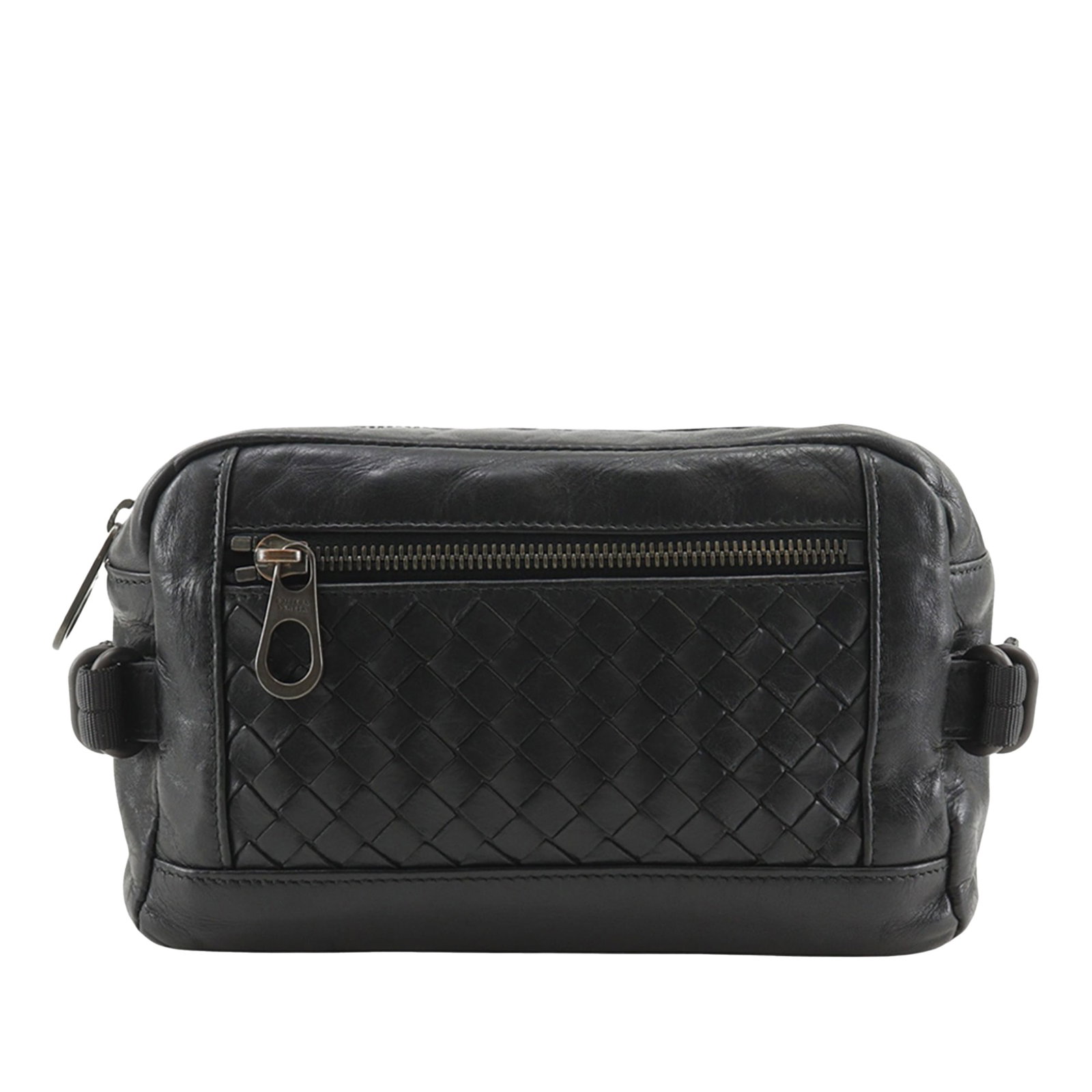 Bottega Veneta Black Woven Nappa Leather Waist Bag (1 of 16)