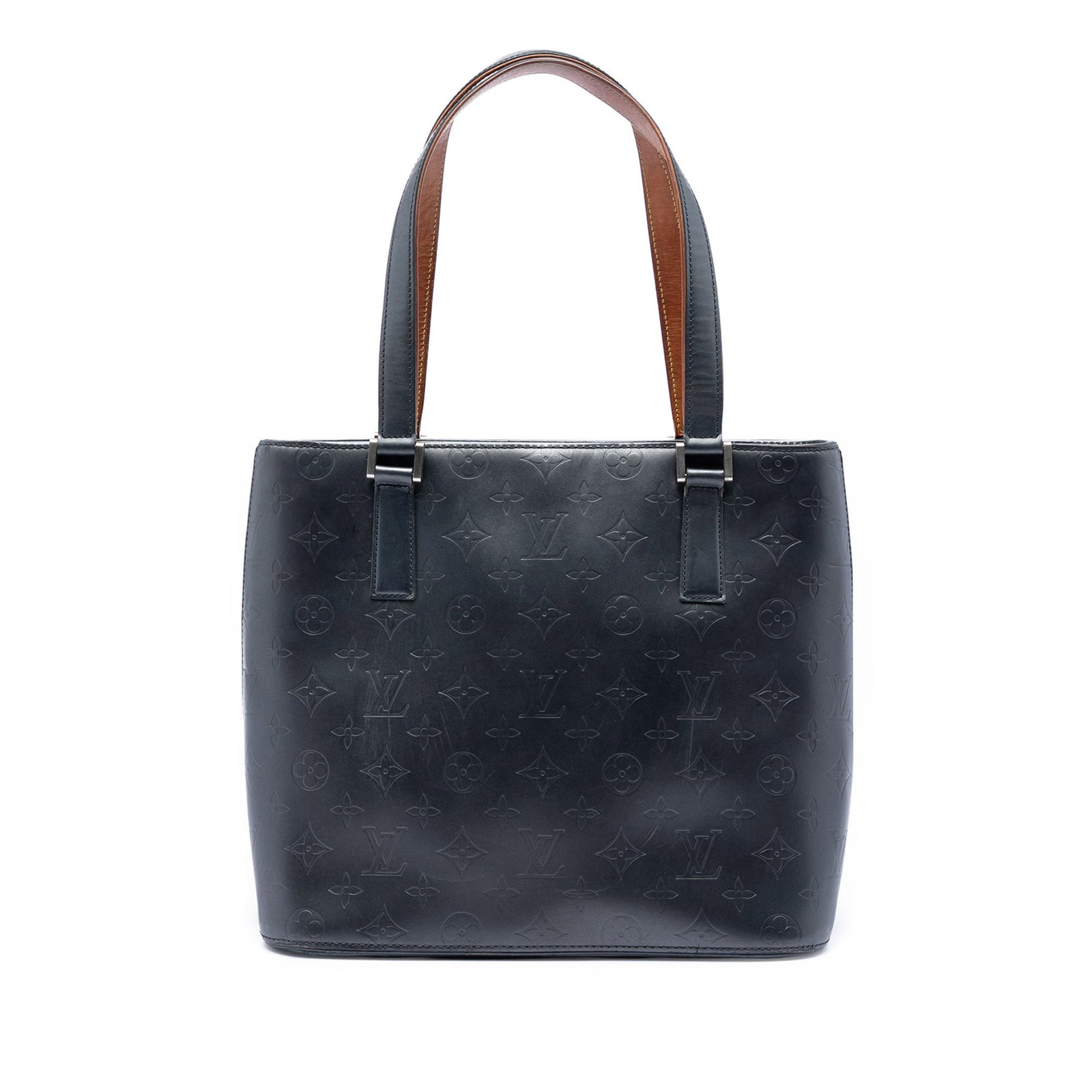 Louis Vuitton Stockton Monogram Mat Leather Handbag Blue (1 of 5)